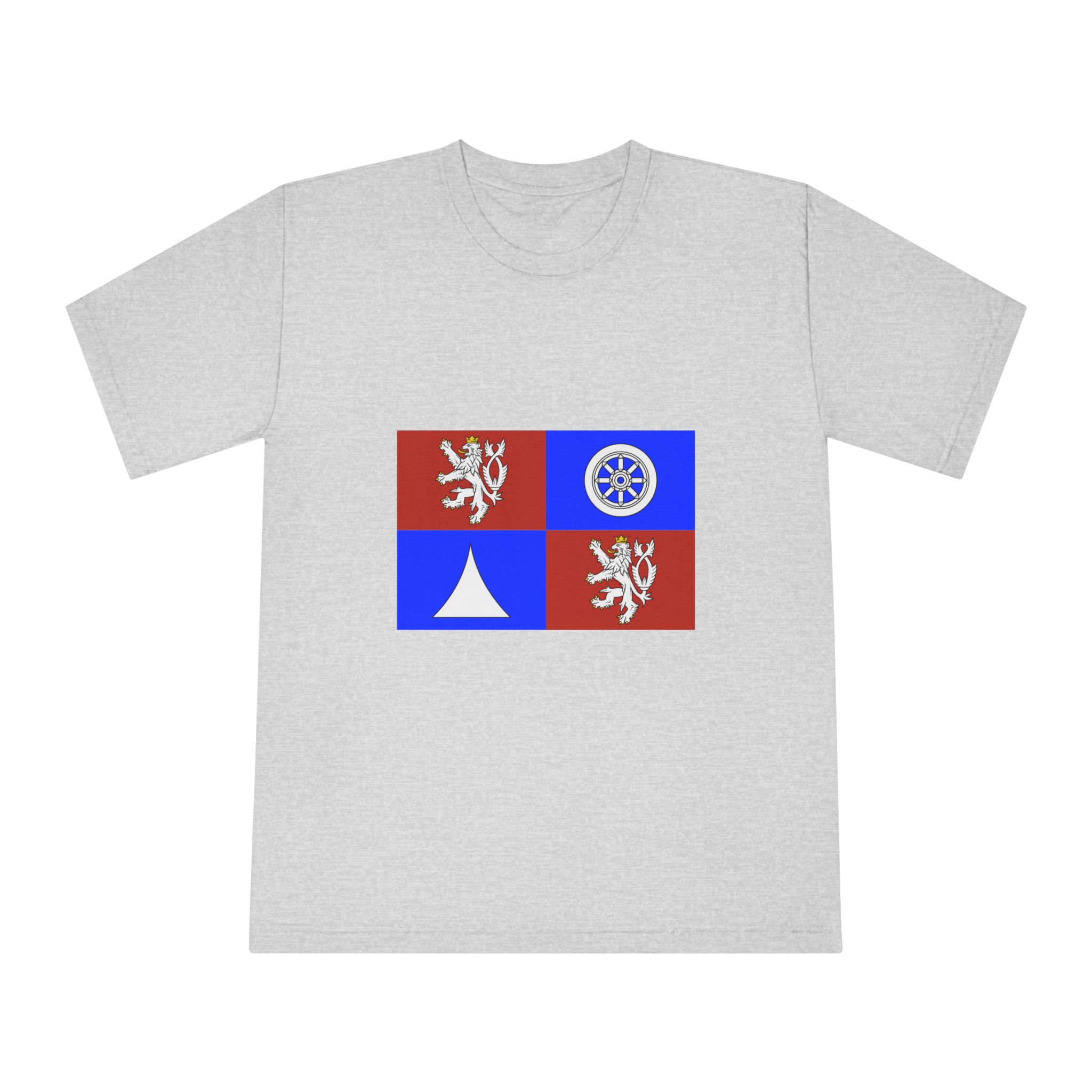 Flag of Liberec Region Unisex Classic Crewneck T Shirt - Image 13
