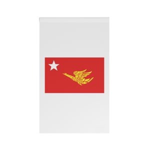 Flag Mon National Party Red Field With White Star Golden Hintha Political Banner Mon House Banner