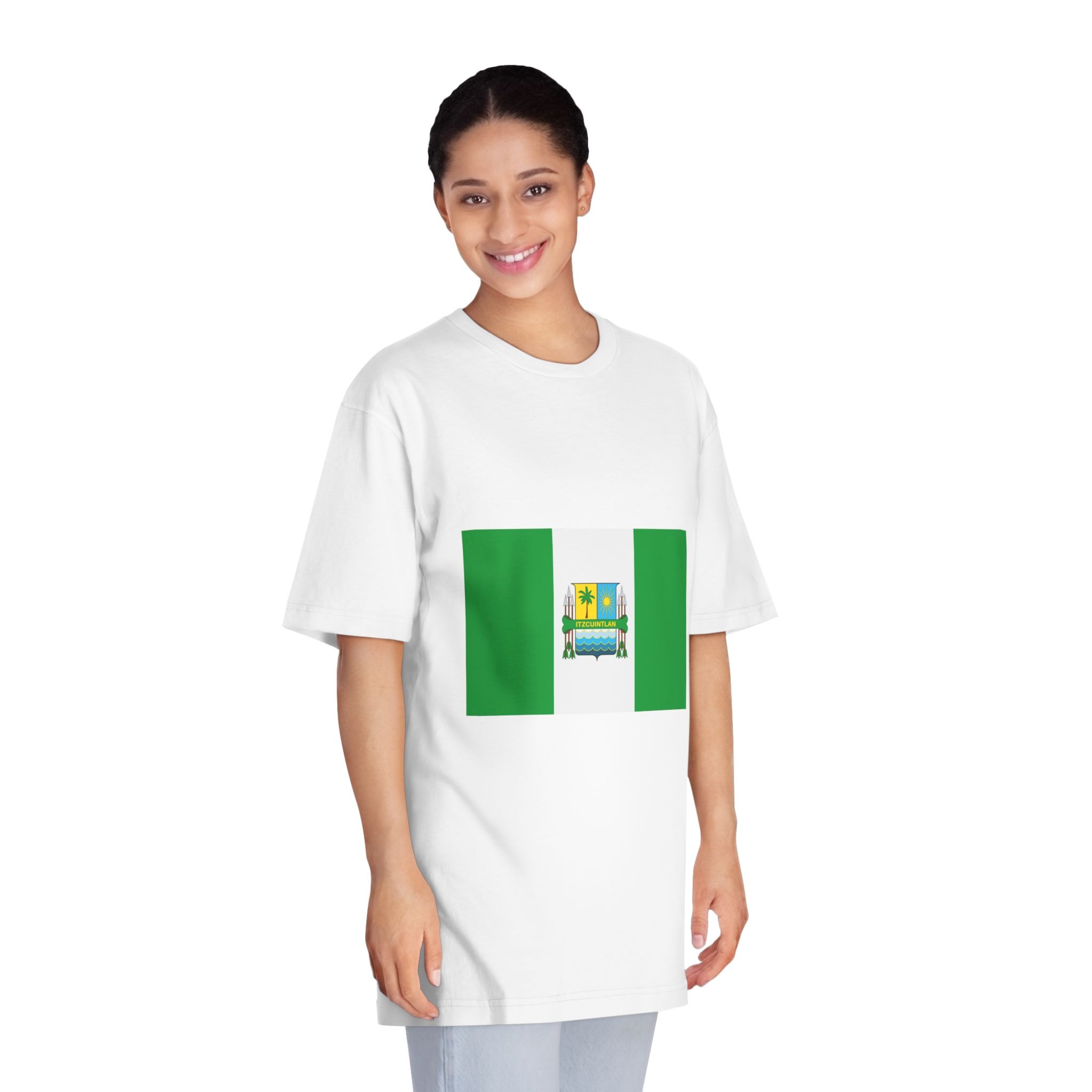 Flag of Escuintla Department Unisex Classic Crewneck T Shirt - Image 3