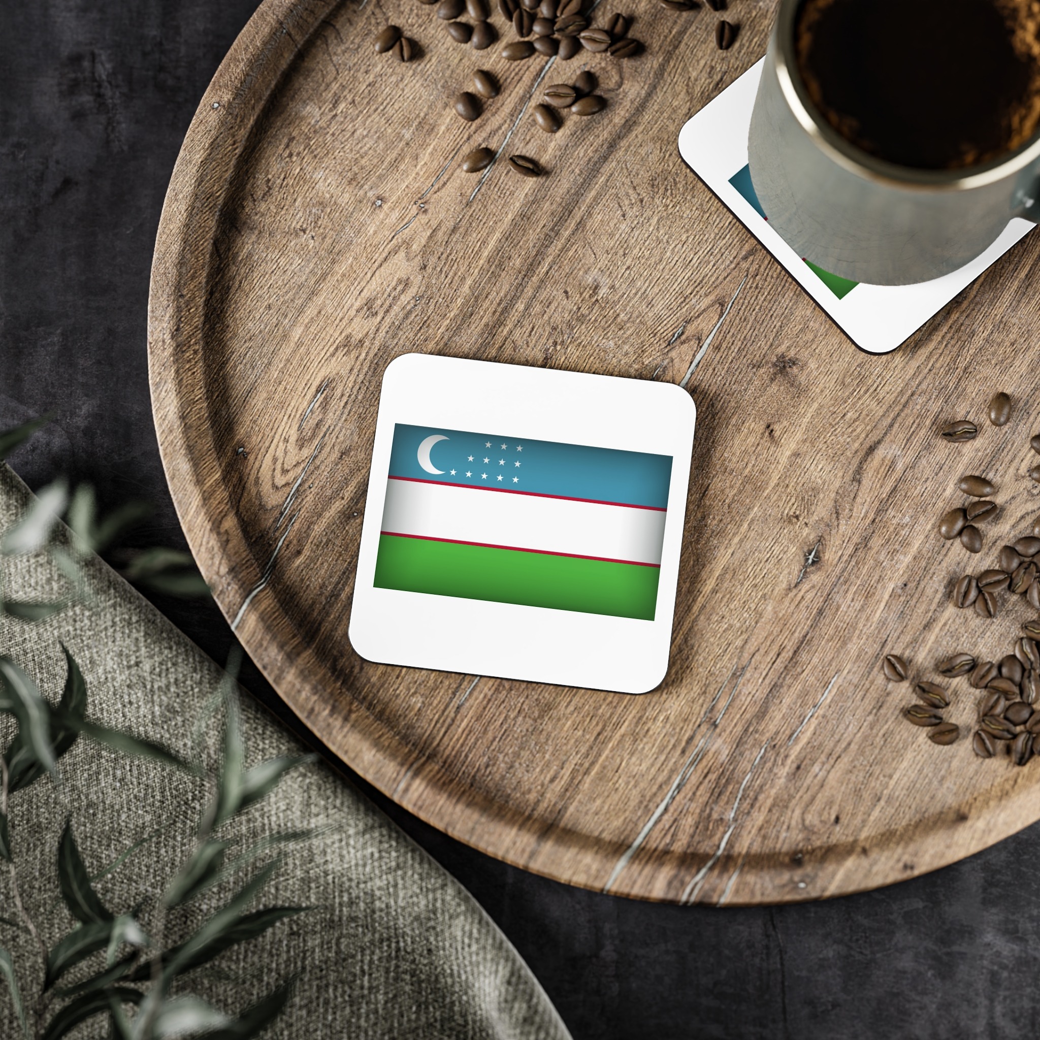 Uzbekistan Flag Coasters - Image 5