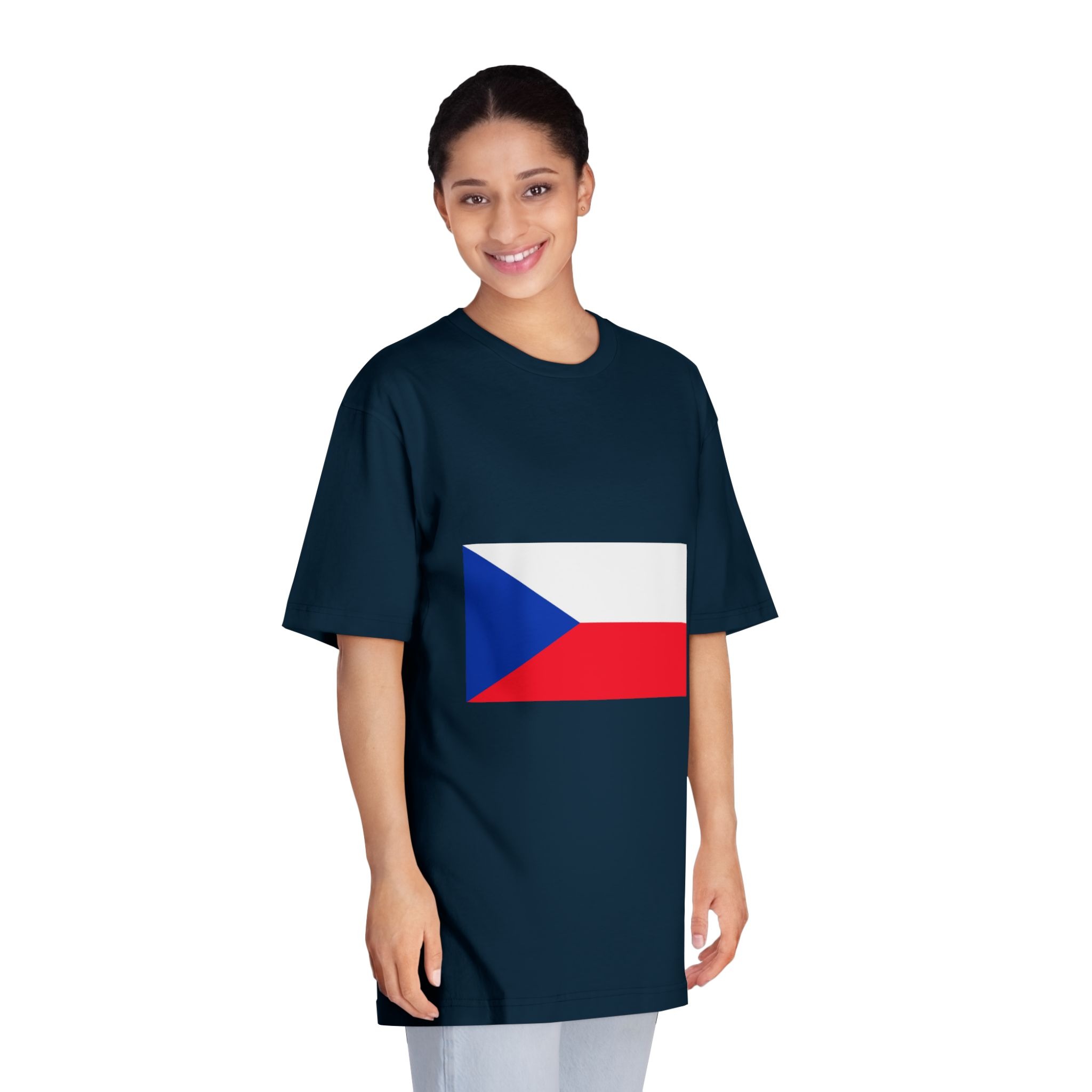 Czech Republic Flag Unisex Classic Crewneck T Shirt - Image 19