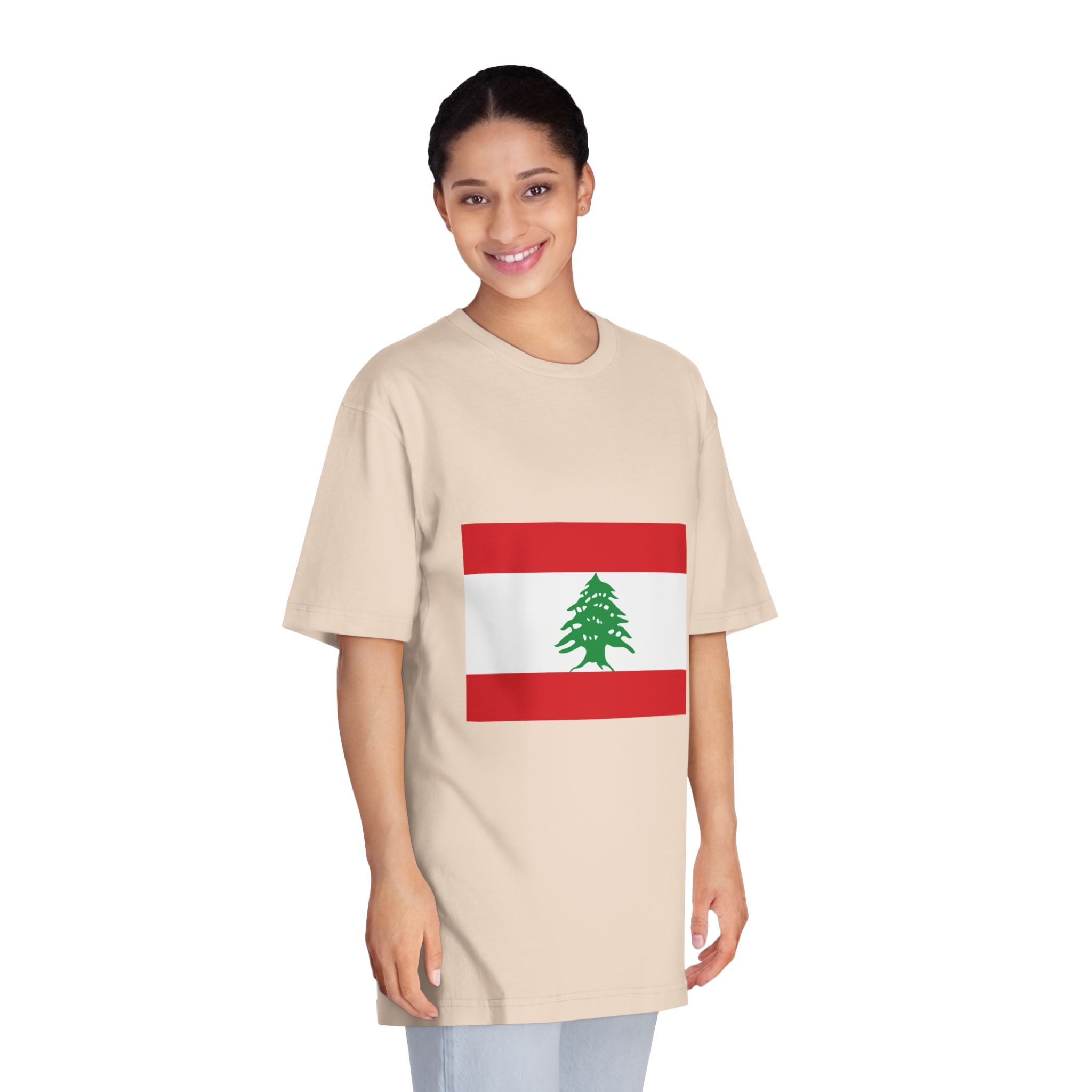 Flag of Lebanon Unisex Classic Crewneck T Shirt - Image 11