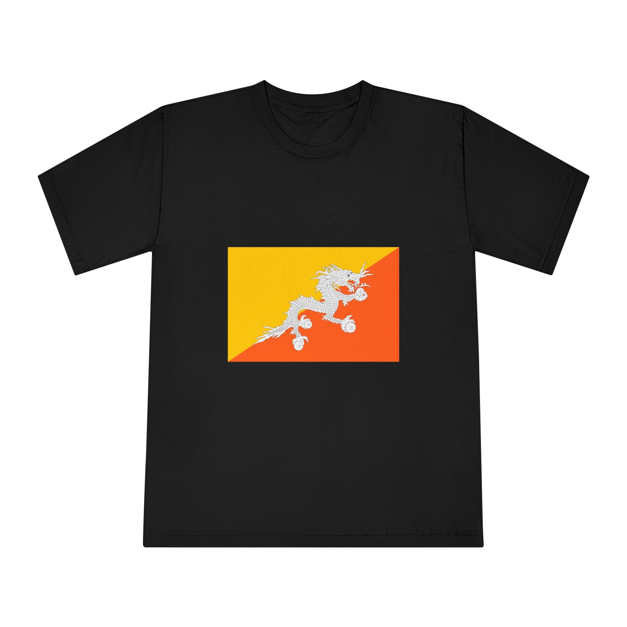 Flag of Bhutan Unisex Classic Crewneck T Shirt - Image 5