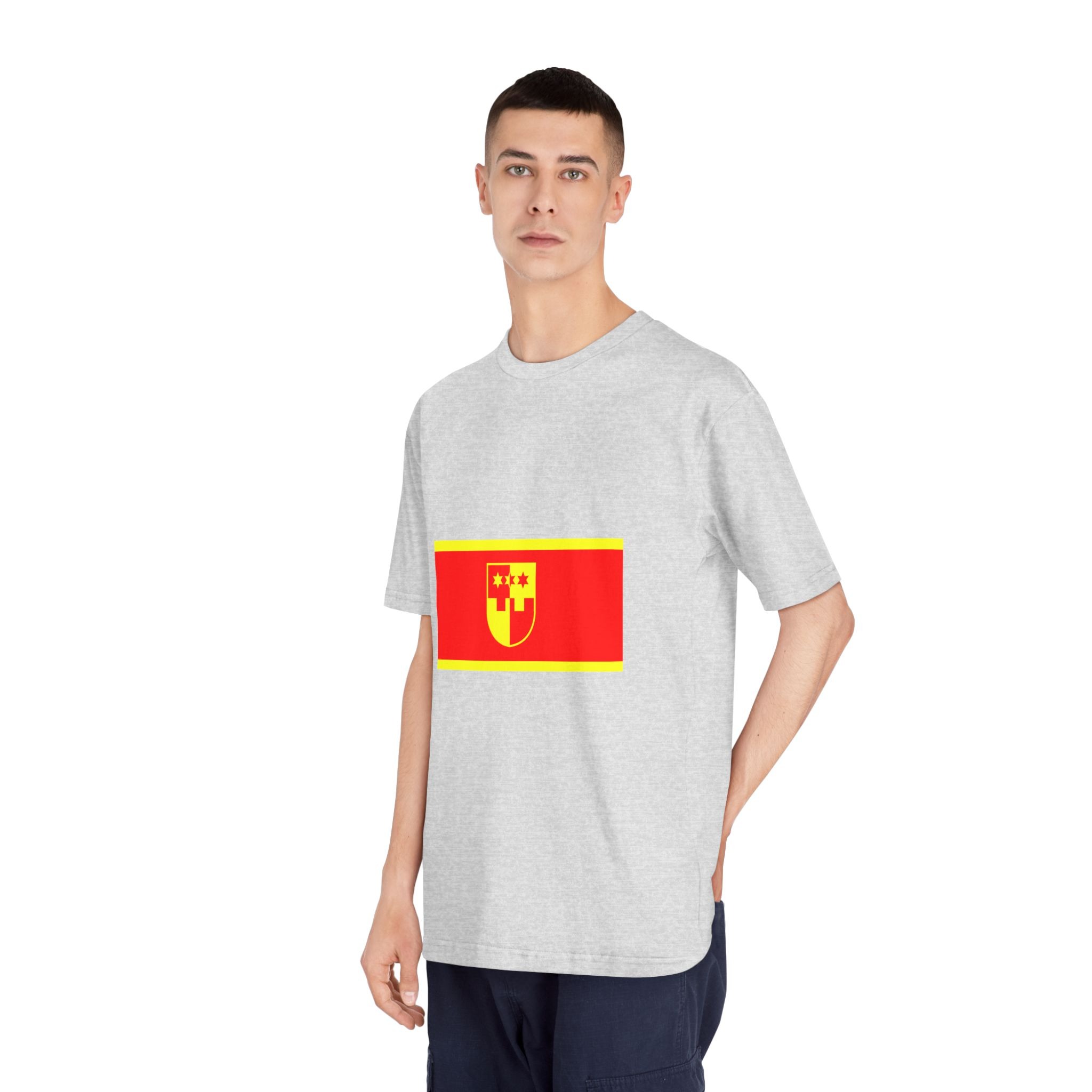 Flag of Krapina Zagorje County Unisex Classic Crewneck T Shirt - Image 16