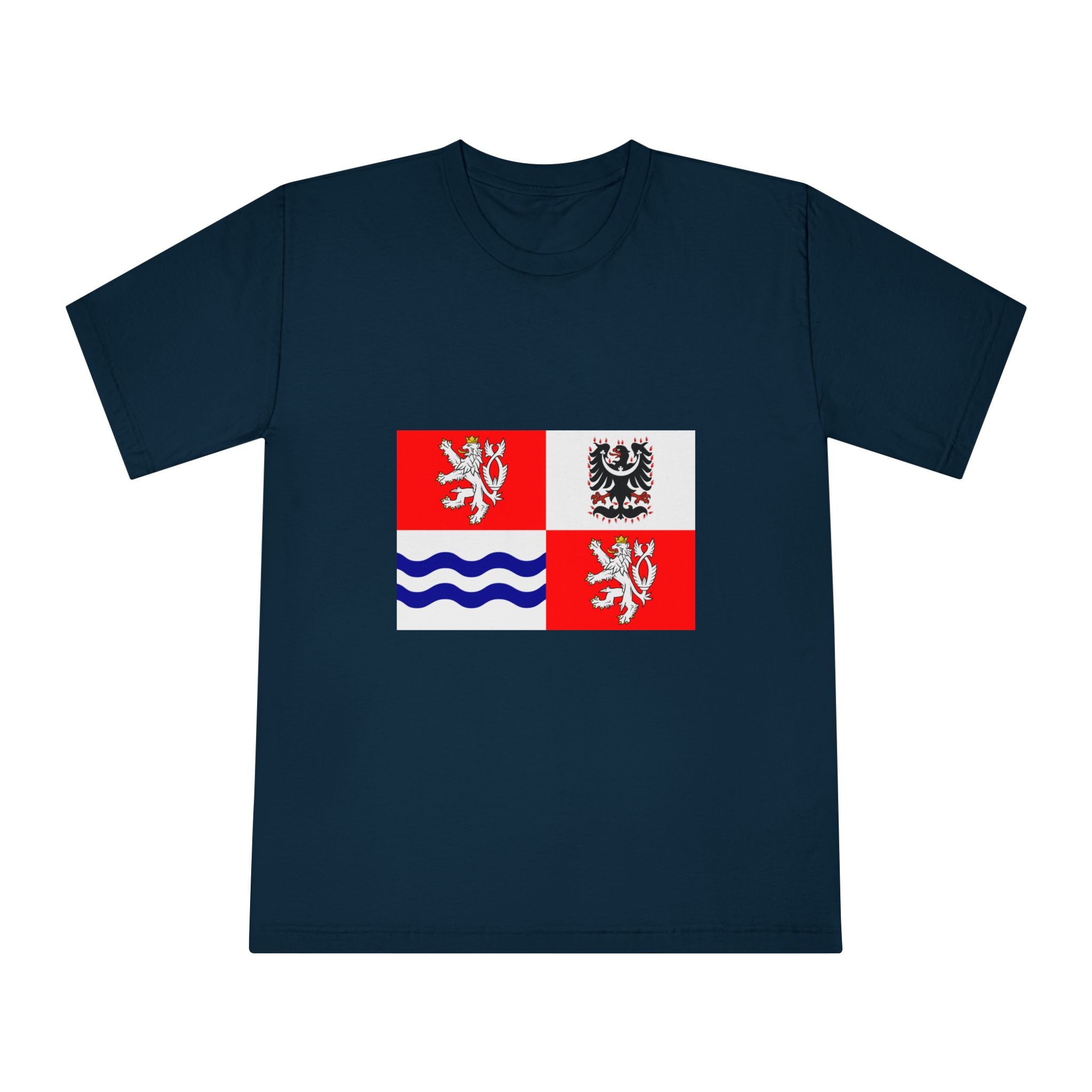 Flag of Central Bohemian Region Unisex Classic Crewneck T Shirt - Image 17