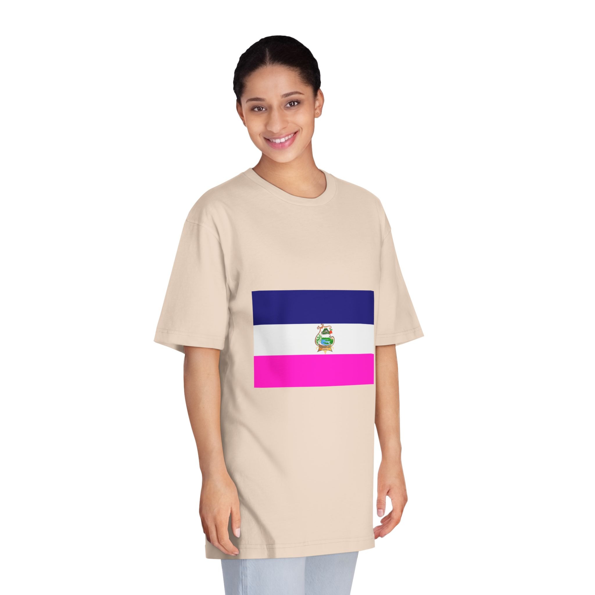 Bandera de Cuscatlán Unisex Classic Crewneck T Shirt - Image 11