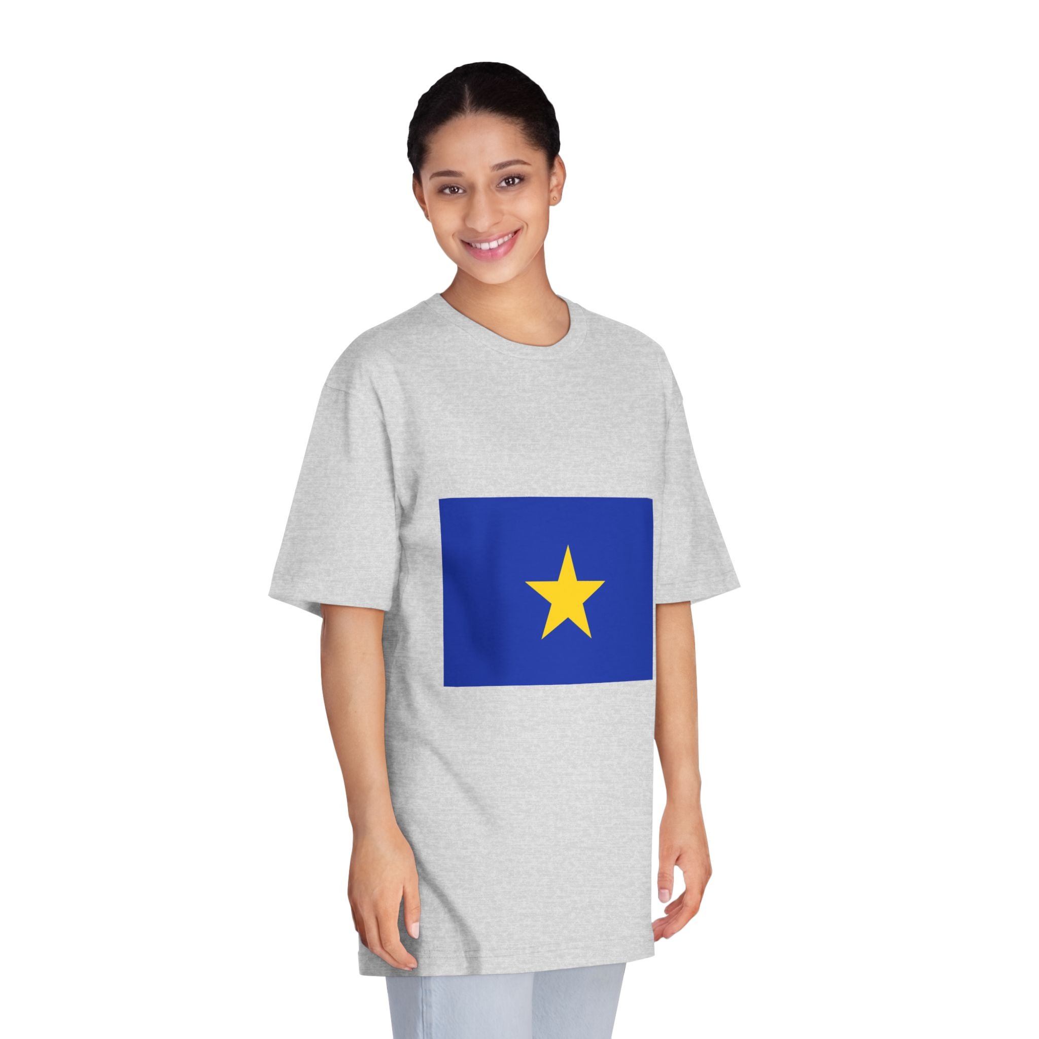 Flag of Congo Free State Unisex Classic Crewneck T Shirt - Image 15