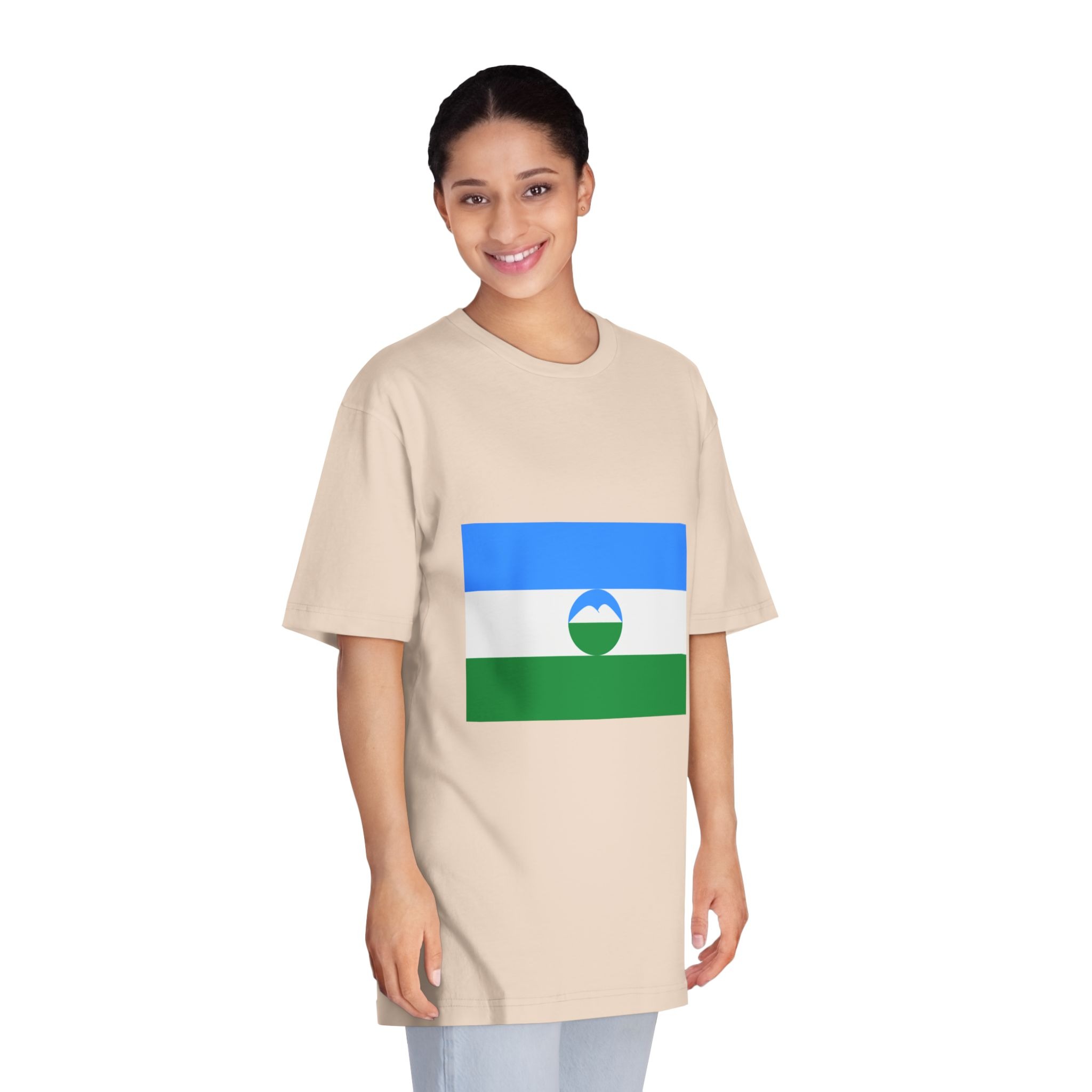 Flag of Kabardino Balkaria Unisex Classic Crewneck T Shirt - Image 11