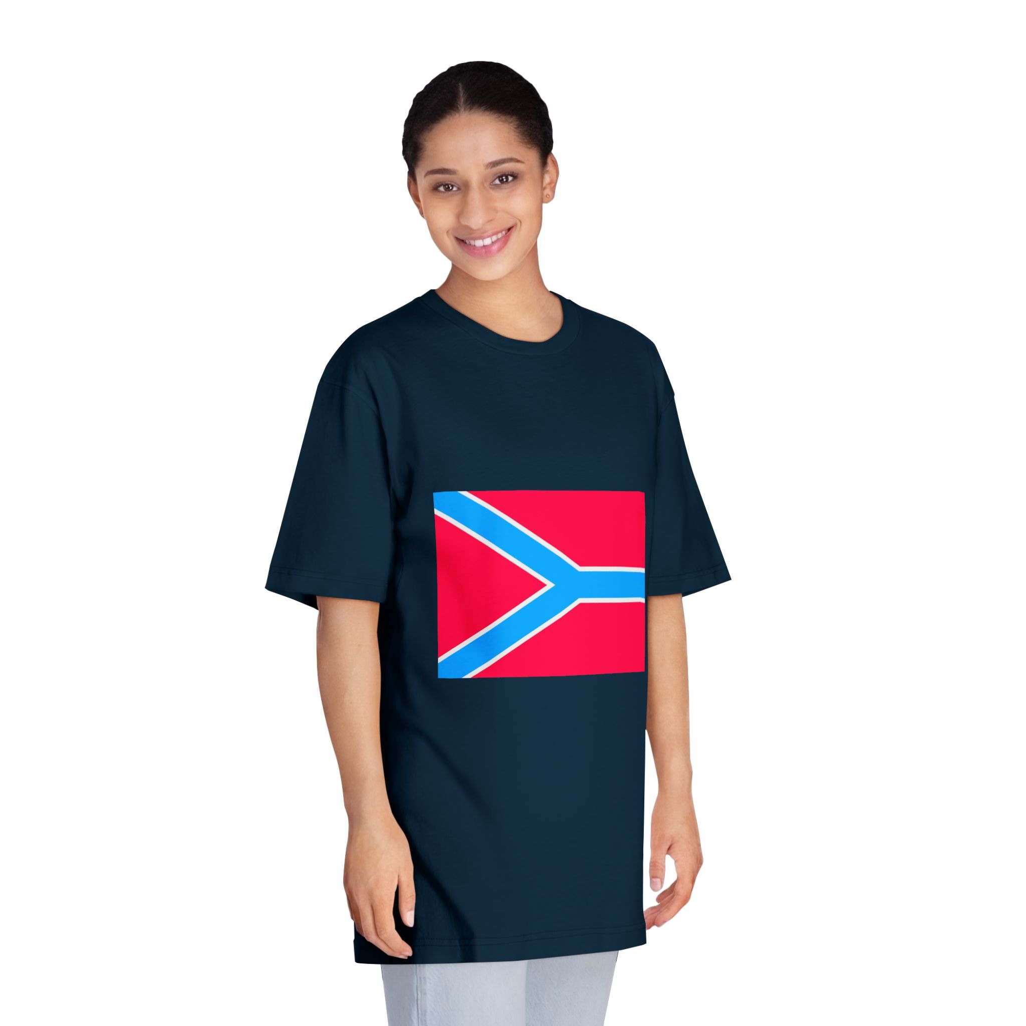 Flag of Druzhkivka Unisex Classic Crewneck T Shirt - Image 19