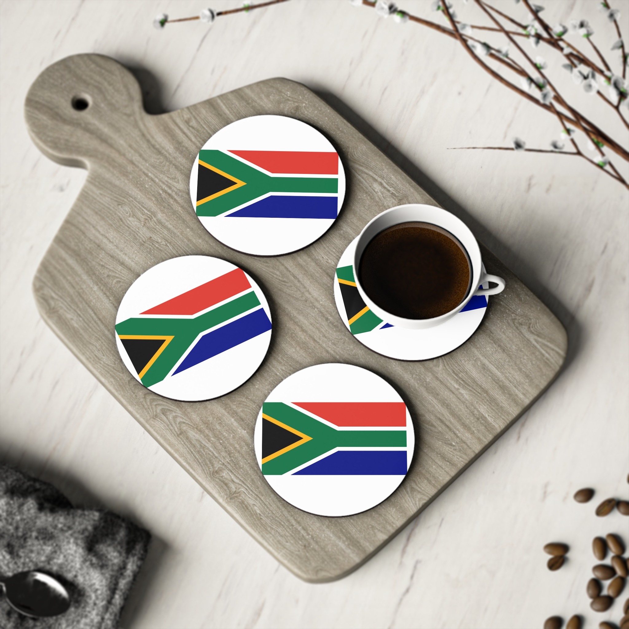 South Africa Flag Coasters - Image 4
