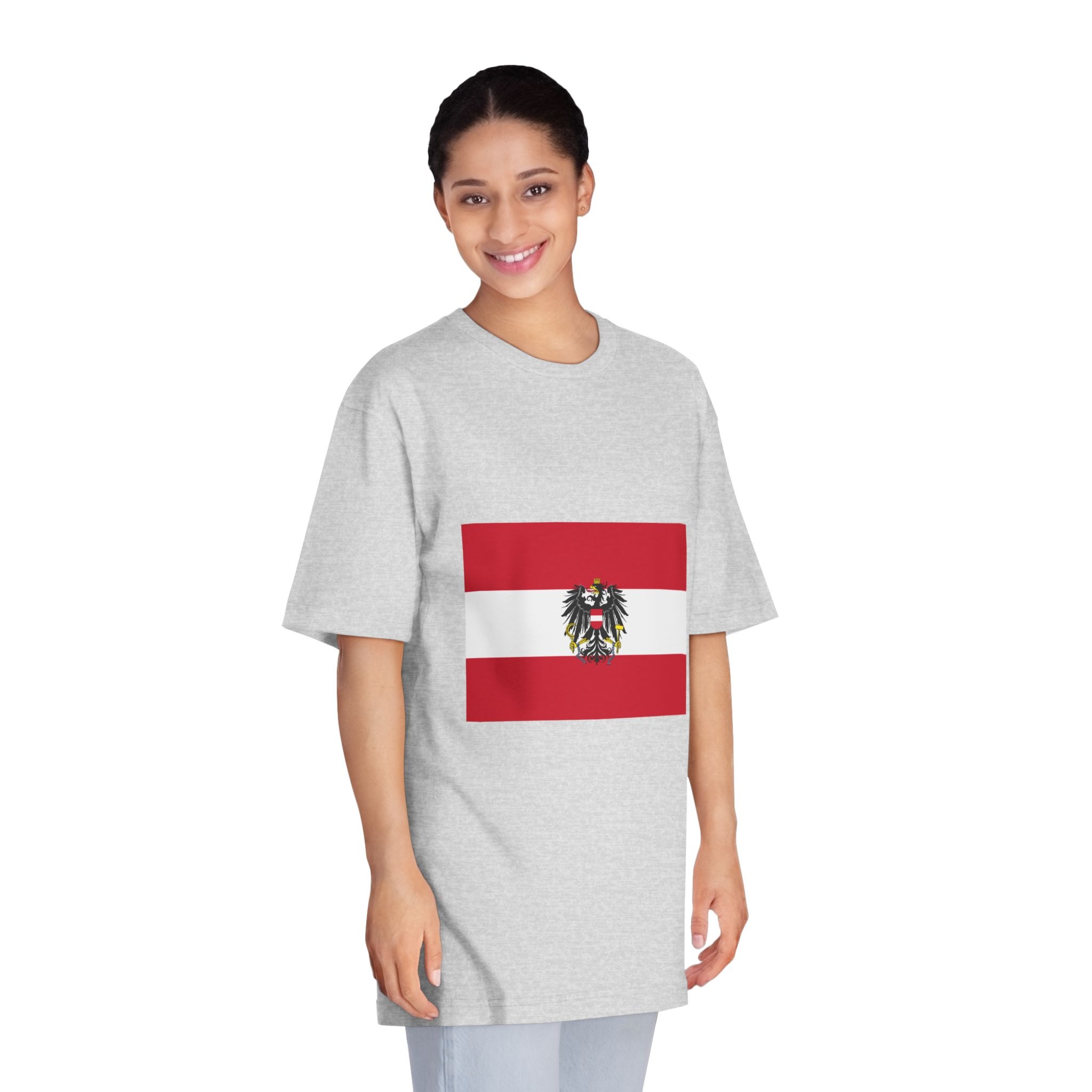 Flag of Austria (state) Unisex Classic Crewneck T Shirt - Image 15