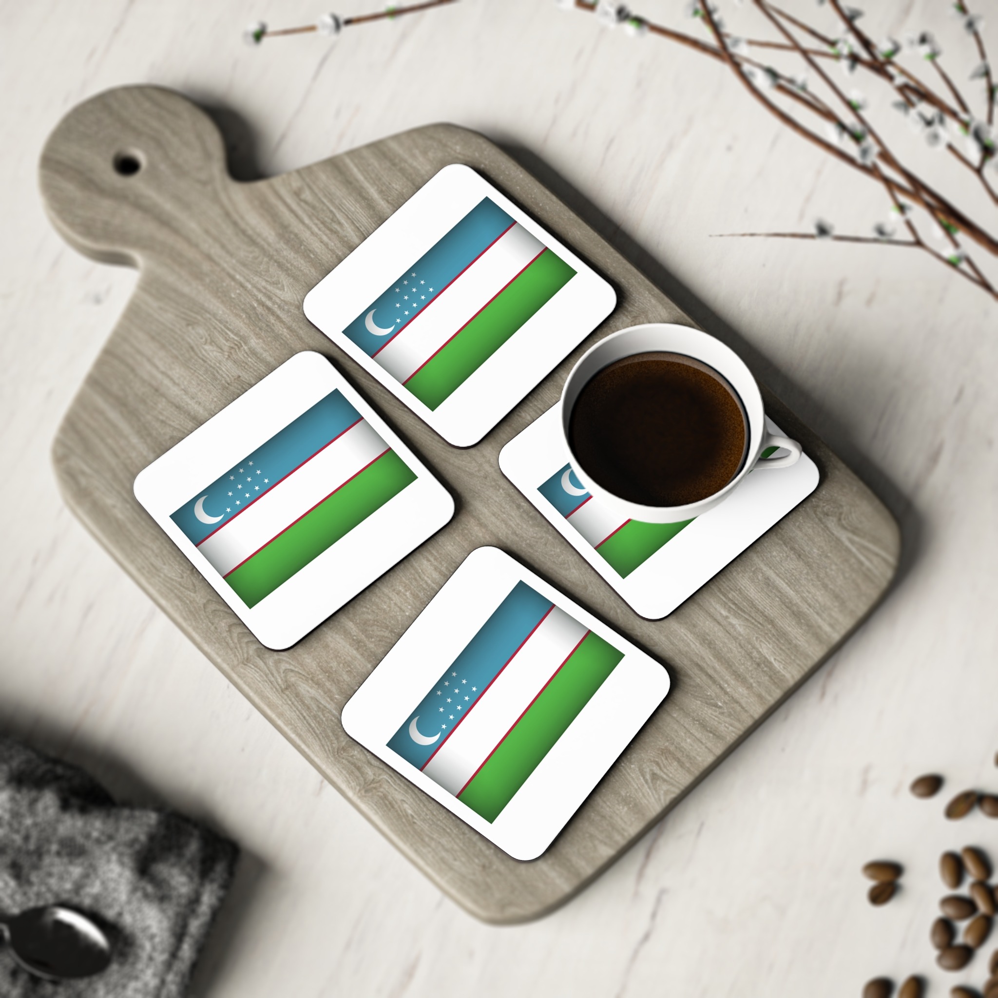 Uzbekistan Flag Coasters - Image 8
