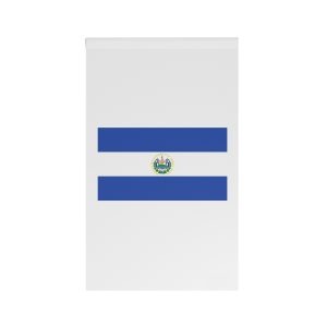 Flag El Salvador Blue White Horizontal Stripes With National Coat Arms Central American House Banner