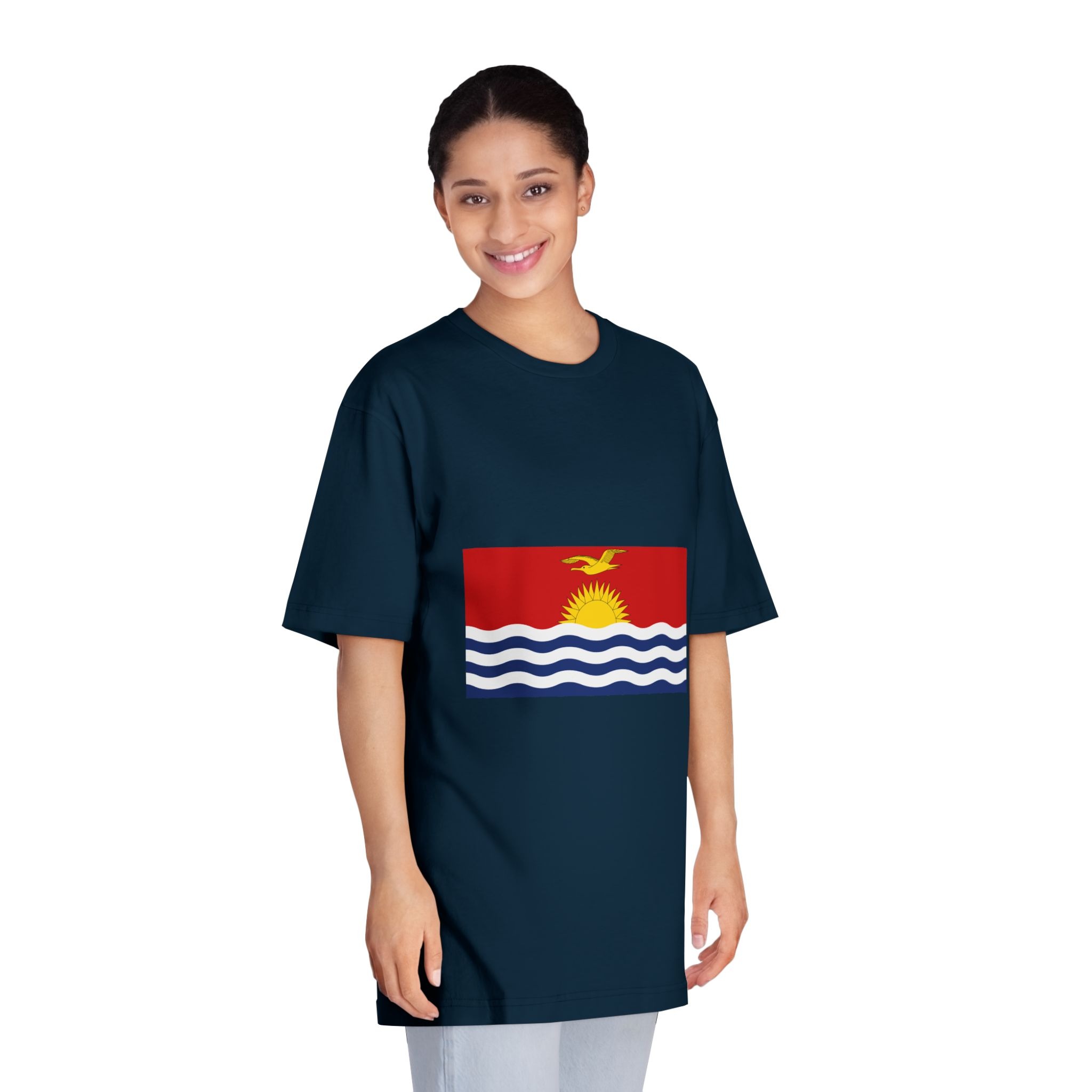 Flag of Kiribati Unisex Classic Crewneck T Shirt - Image 19