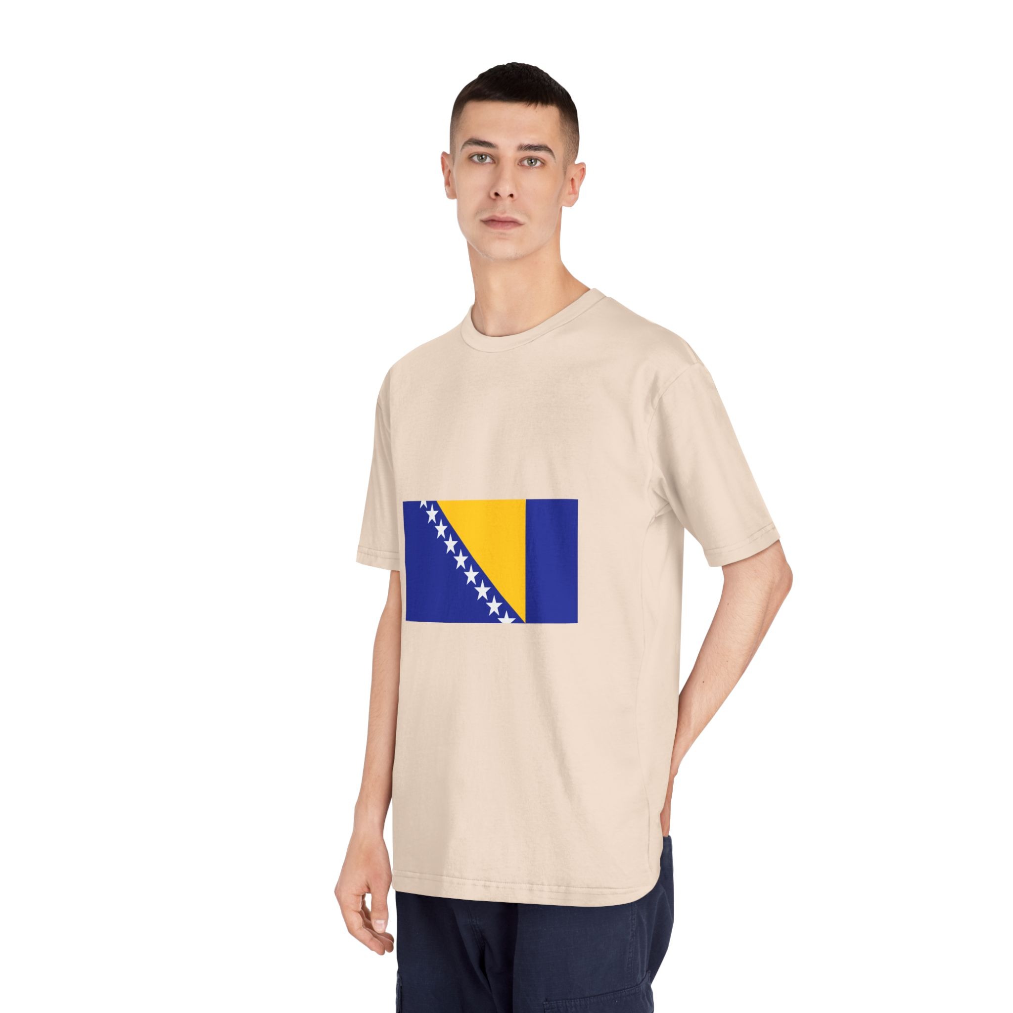 Flag of Bosnia and Herzegovina Unisex Classic Crewneck T Shirt - Image 12