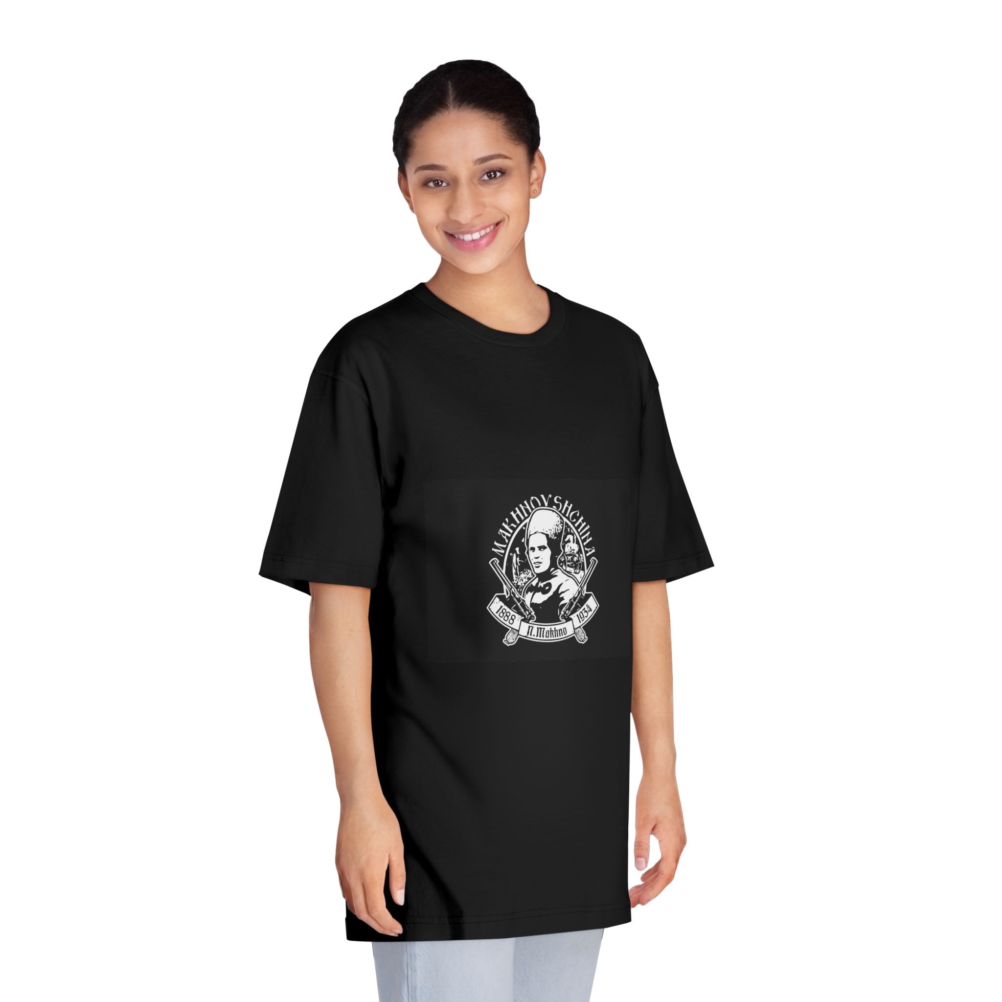 Flag of Father Makhno Unisex Classic Crewneck T Shirt - Image 7