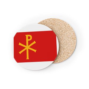 Red Flag With Chi Rho Attributed To the Byzantine Empire Coasters
