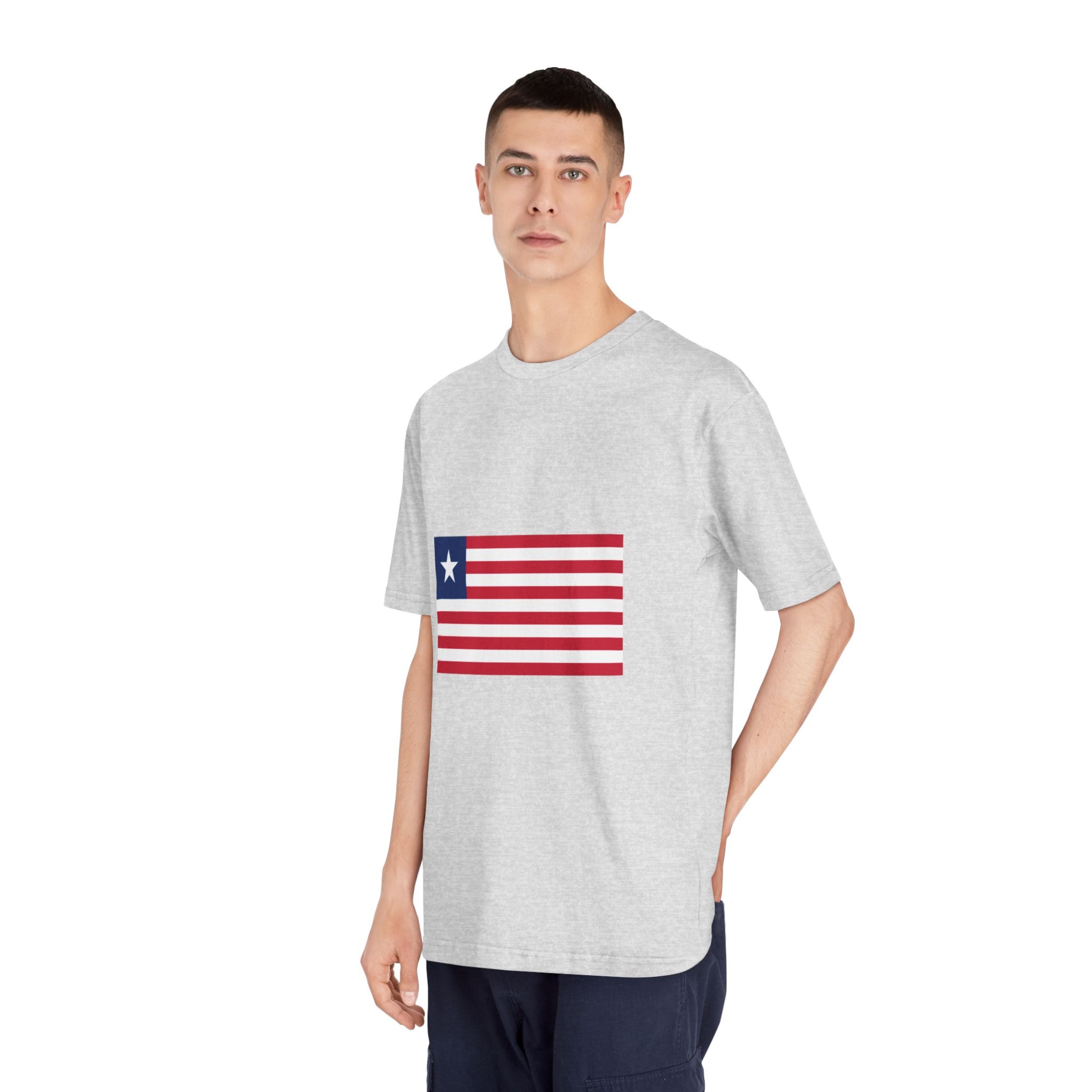 Flag of Liberia Unisex Classic Crewneck T Shirt - Image 16
