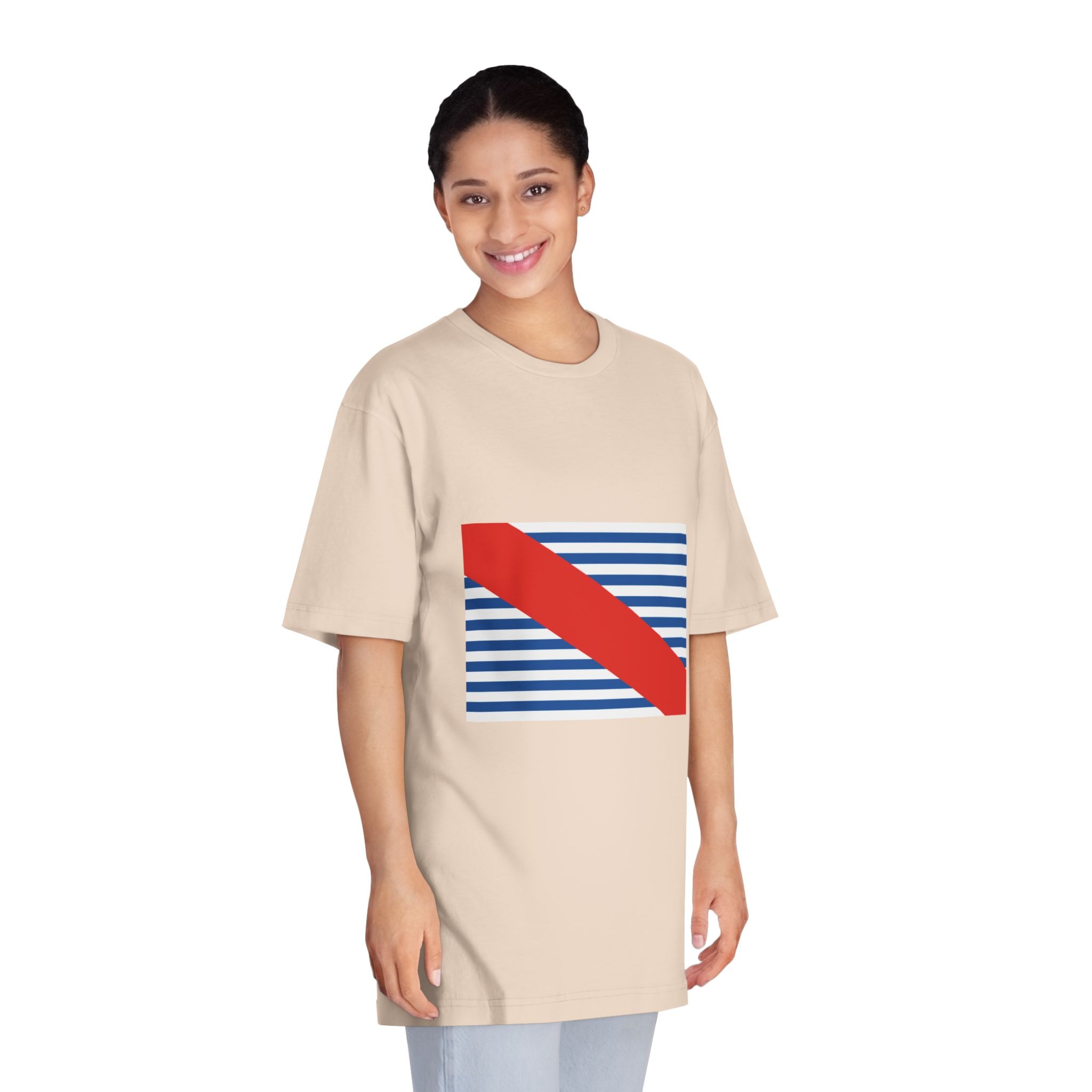 Flag of Canelones Department Unisex Classic Crewneck T Shirt - Image 11