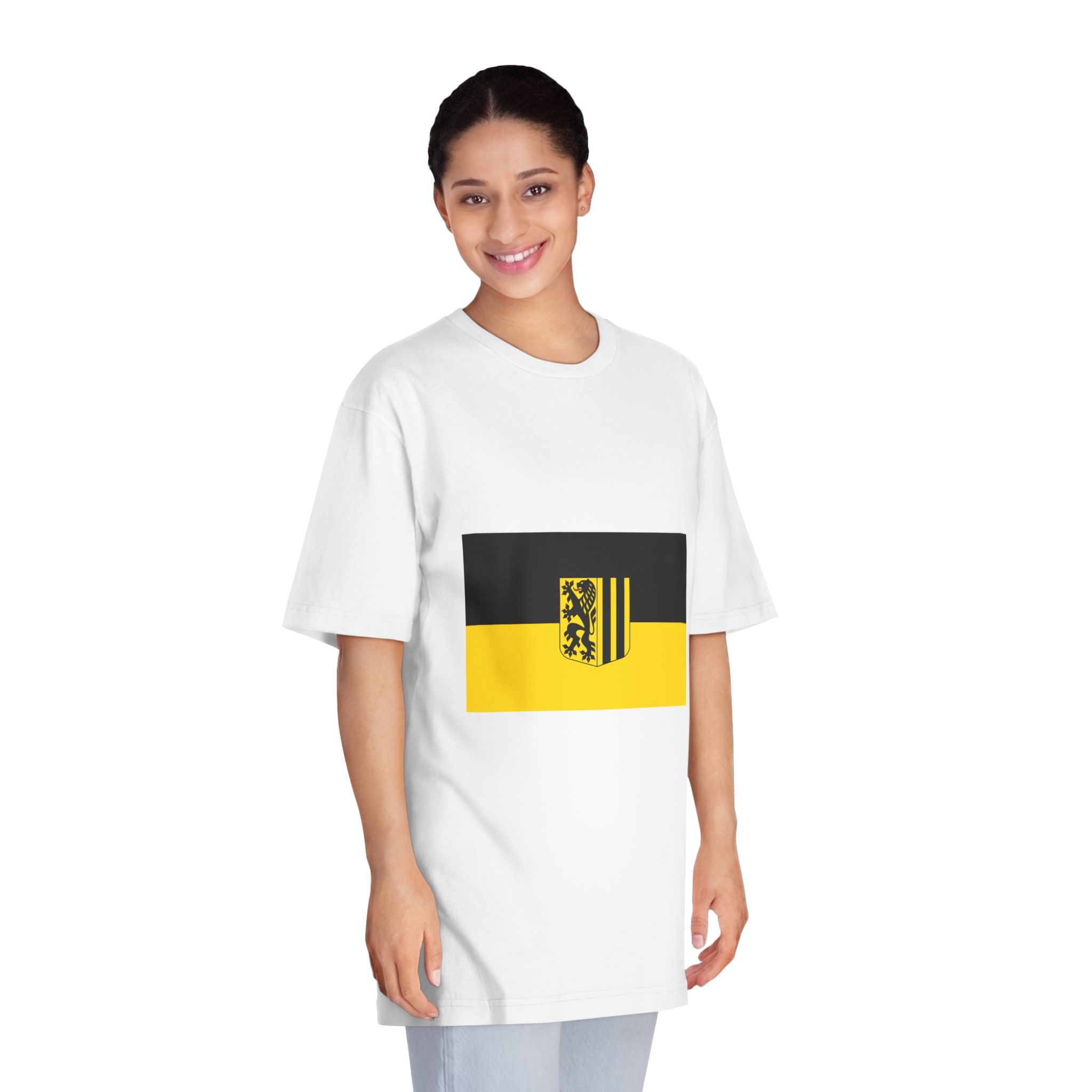 Flag of Dresden Unisex Classic Crewneck T Shirt - Image 3