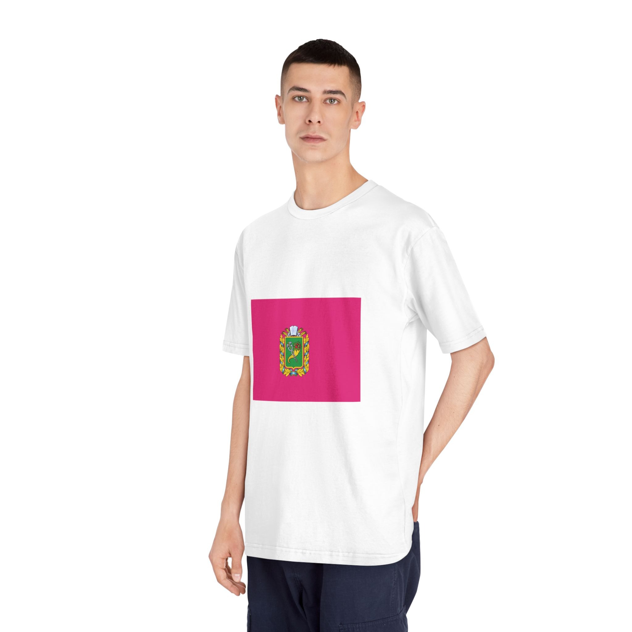 Flag of Kharkiv Oblast Unisex Classic Crewneck T Shirt - Image 4
