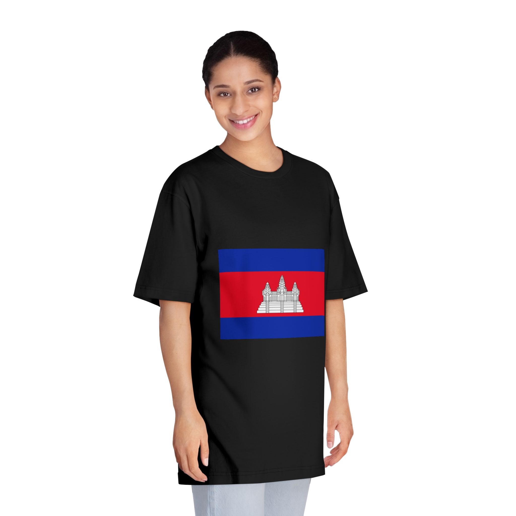 Flag of Cambodia Unisex Classic Crewneck T Shirt - Image 7