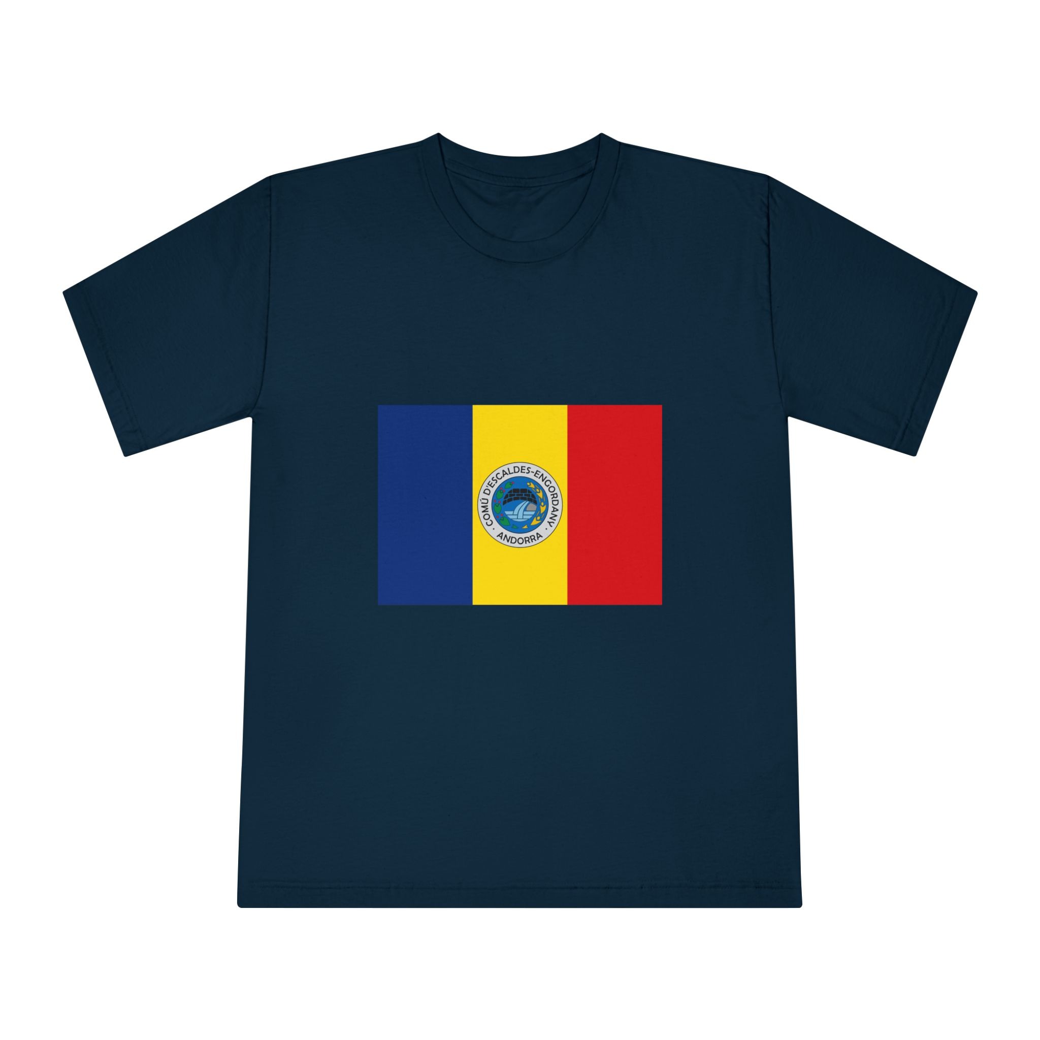 Bandera de Escaldes Engordany Unisex Classic Crewneck T Shirt - Image 17