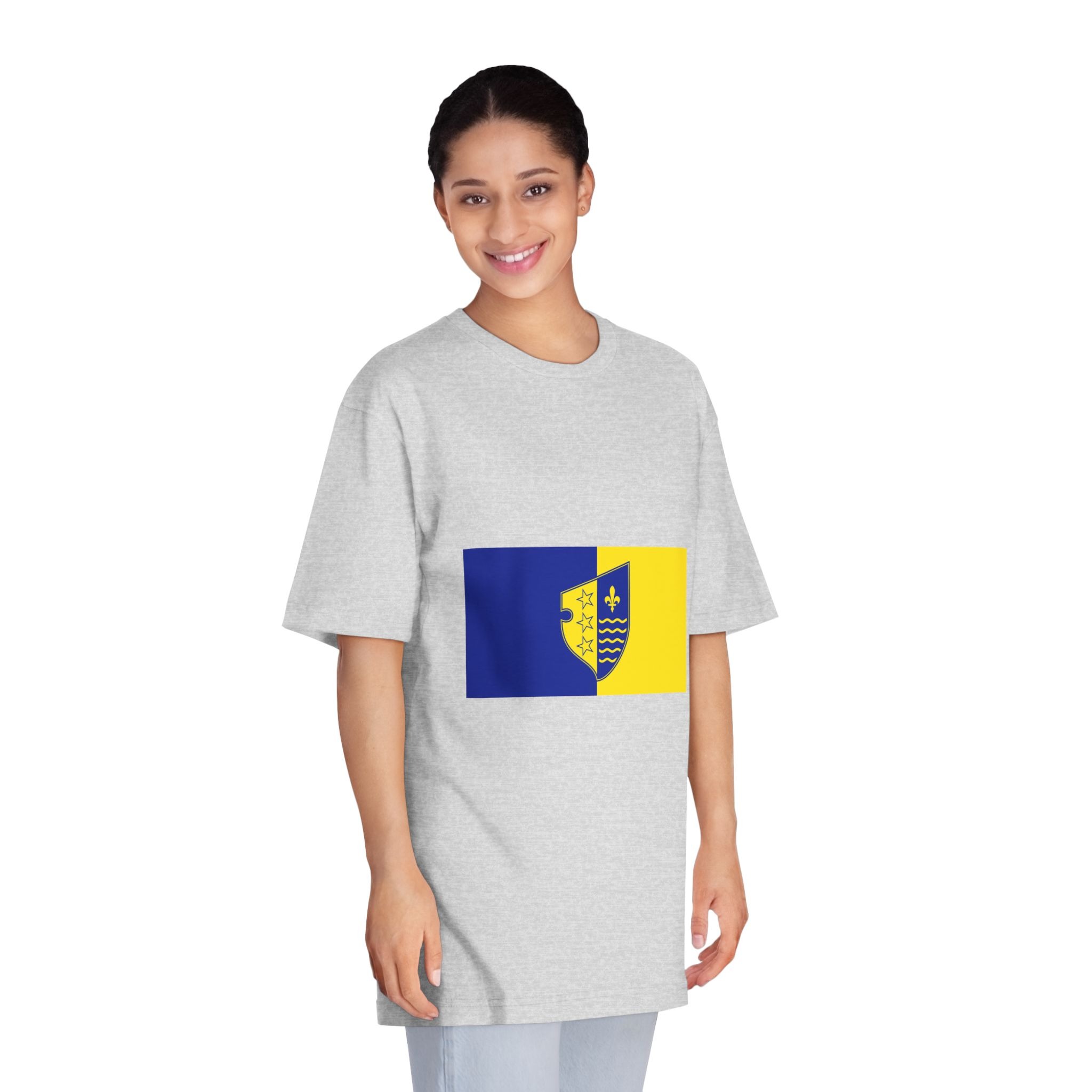 Flag of Bosnian Podrinje Unisex Classic Crewneck T Shirt - Image 15