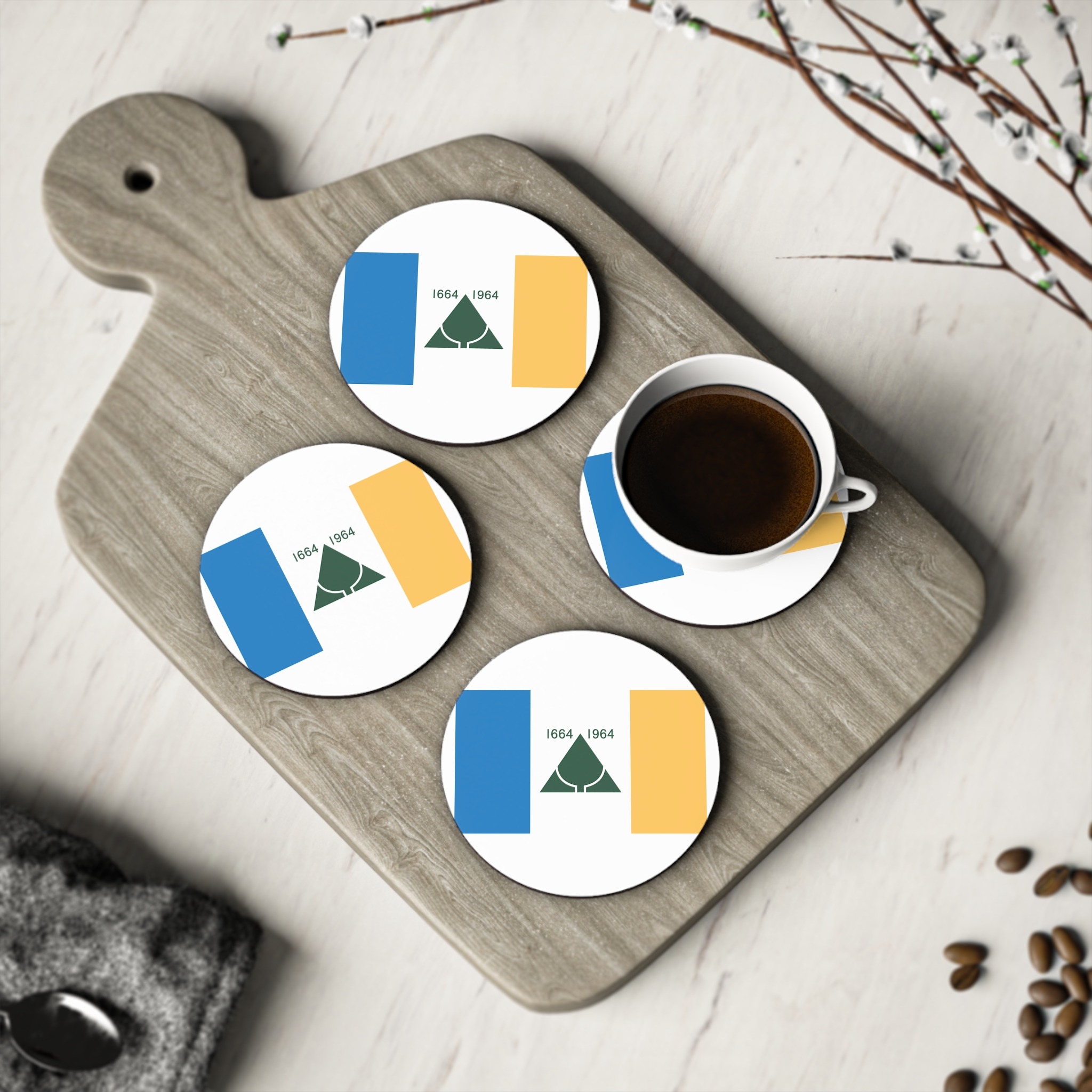 New Jersey Tricentennial Flag Coasters - Image 4