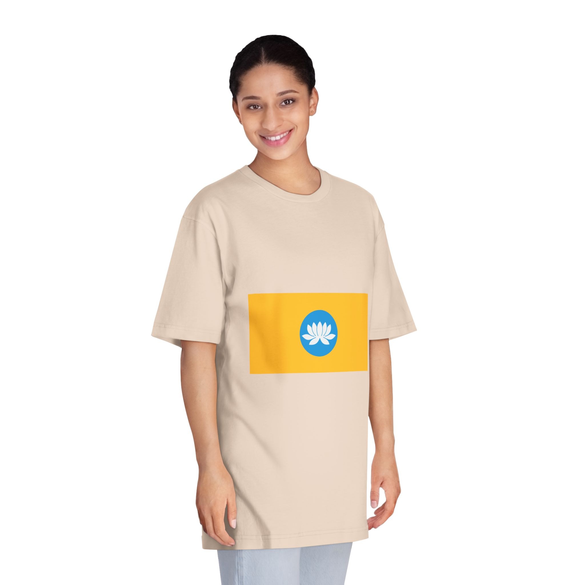 Flag of Kalmykia Unisex Classic Crewneck T Shirt - Image 11