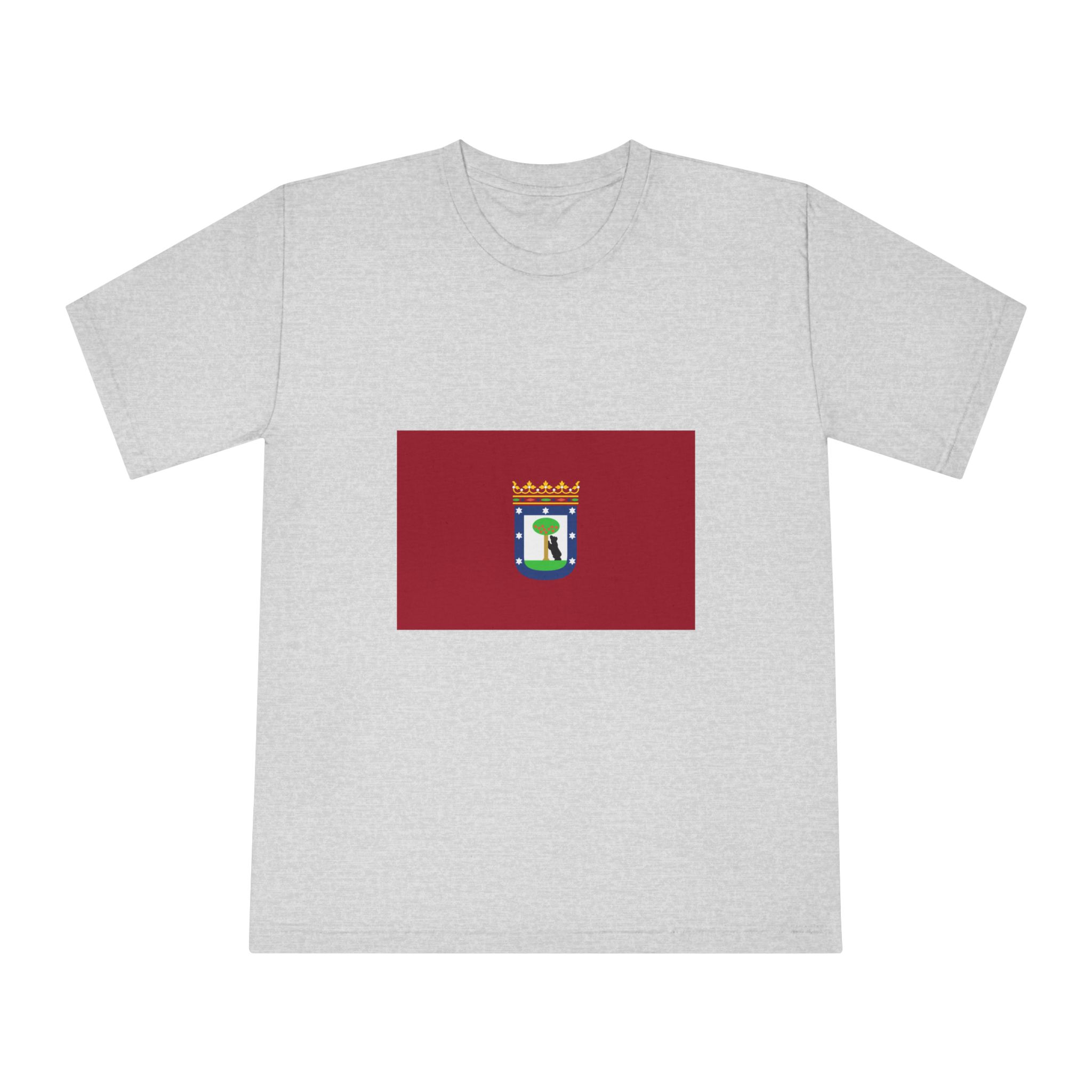 Bandera de La Ciudad de Madrid Unisex Classic Crewneck T Shirt - Image 13