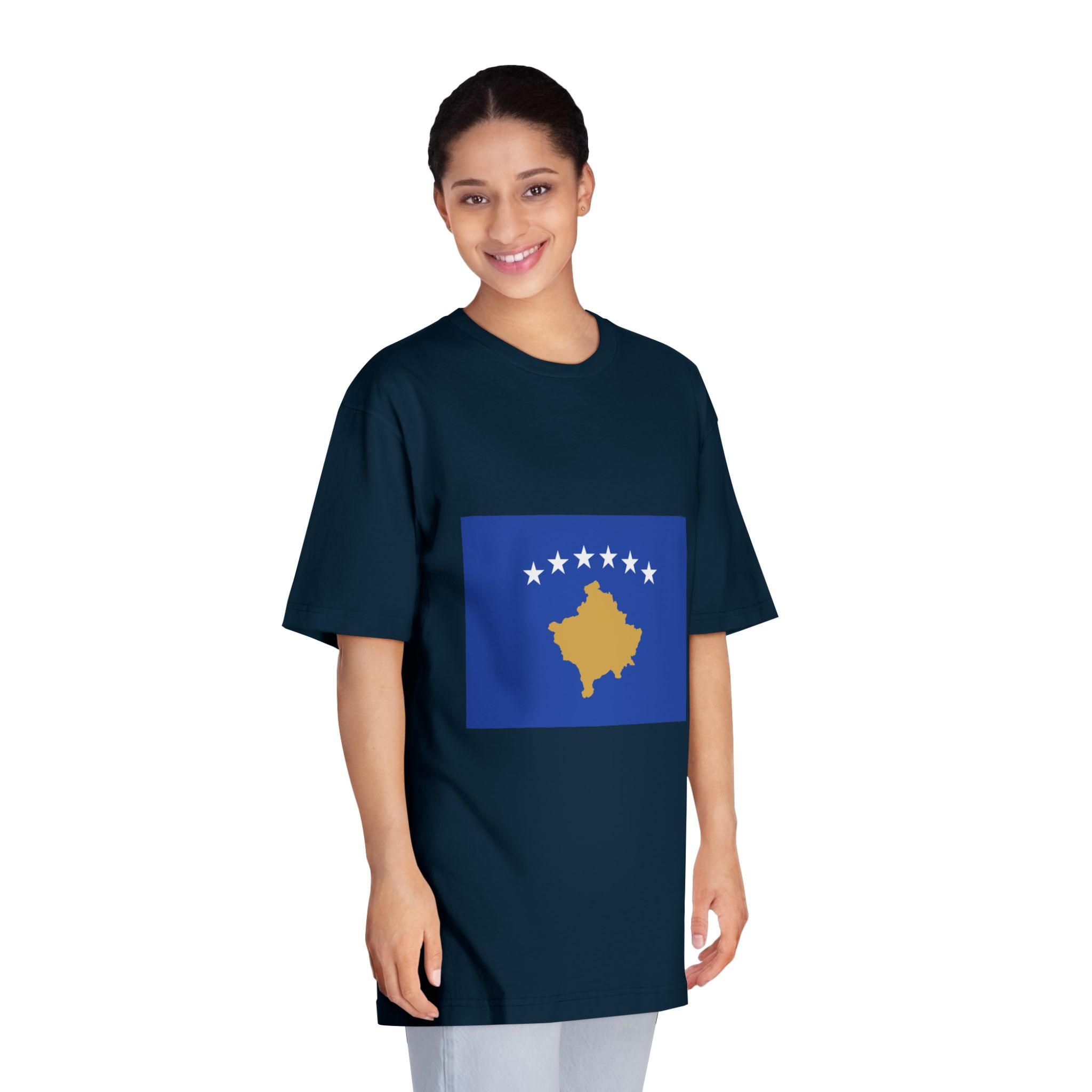Flag of Kosovo Unisex Classic Crewneck T Shirt - Image 19
