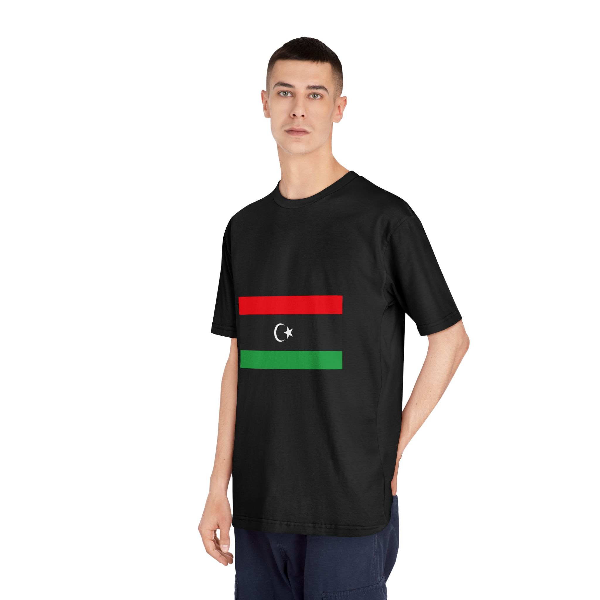 Flag of Libya Unisex Classic Crewneck T Shirt - Image 8
