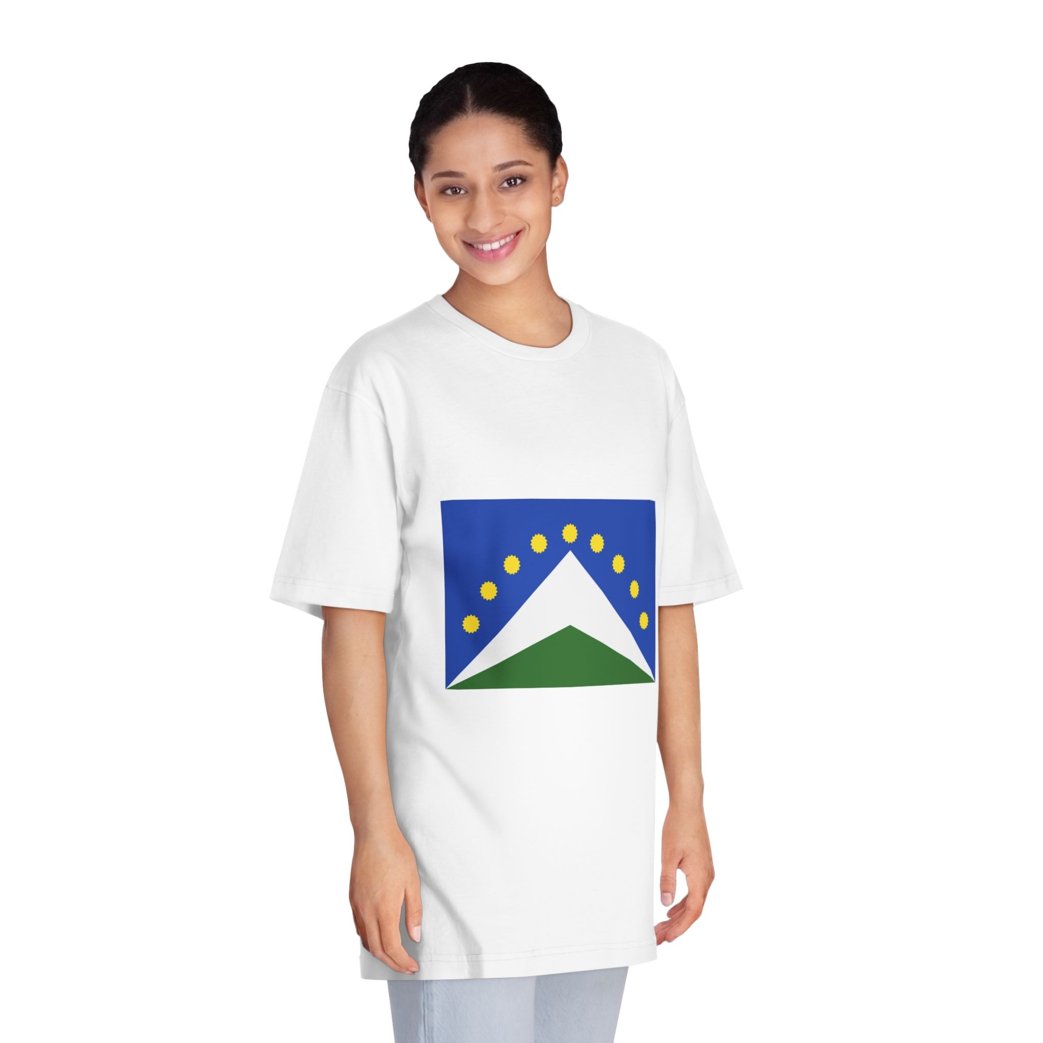 Flag of Junin Unisex Classic Crewneck T Shirt - Image 3