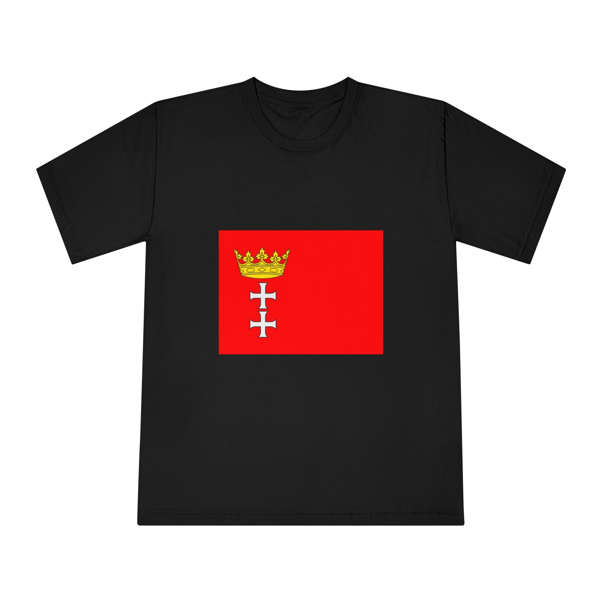 Flag of Gdansk Unisex Classic Crewneck T Shirt - Image 5