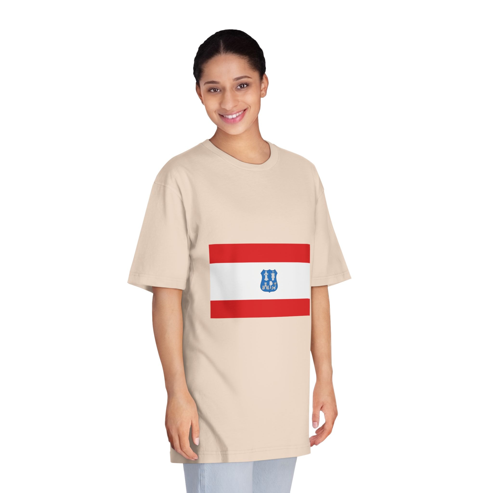 Flag of Asunción Unisex Classic Crewneck T Shirt - Image 11