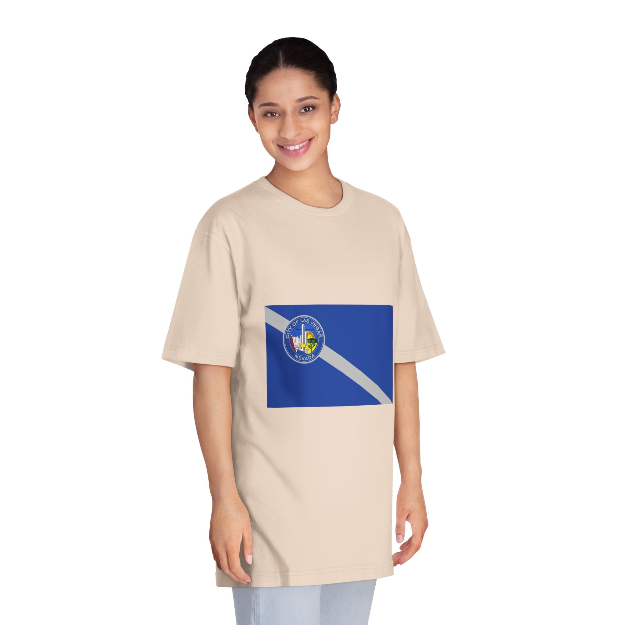 Flag of Las Vegas, Nevada Unisex Classic Crewneck T Shirt - Image 11