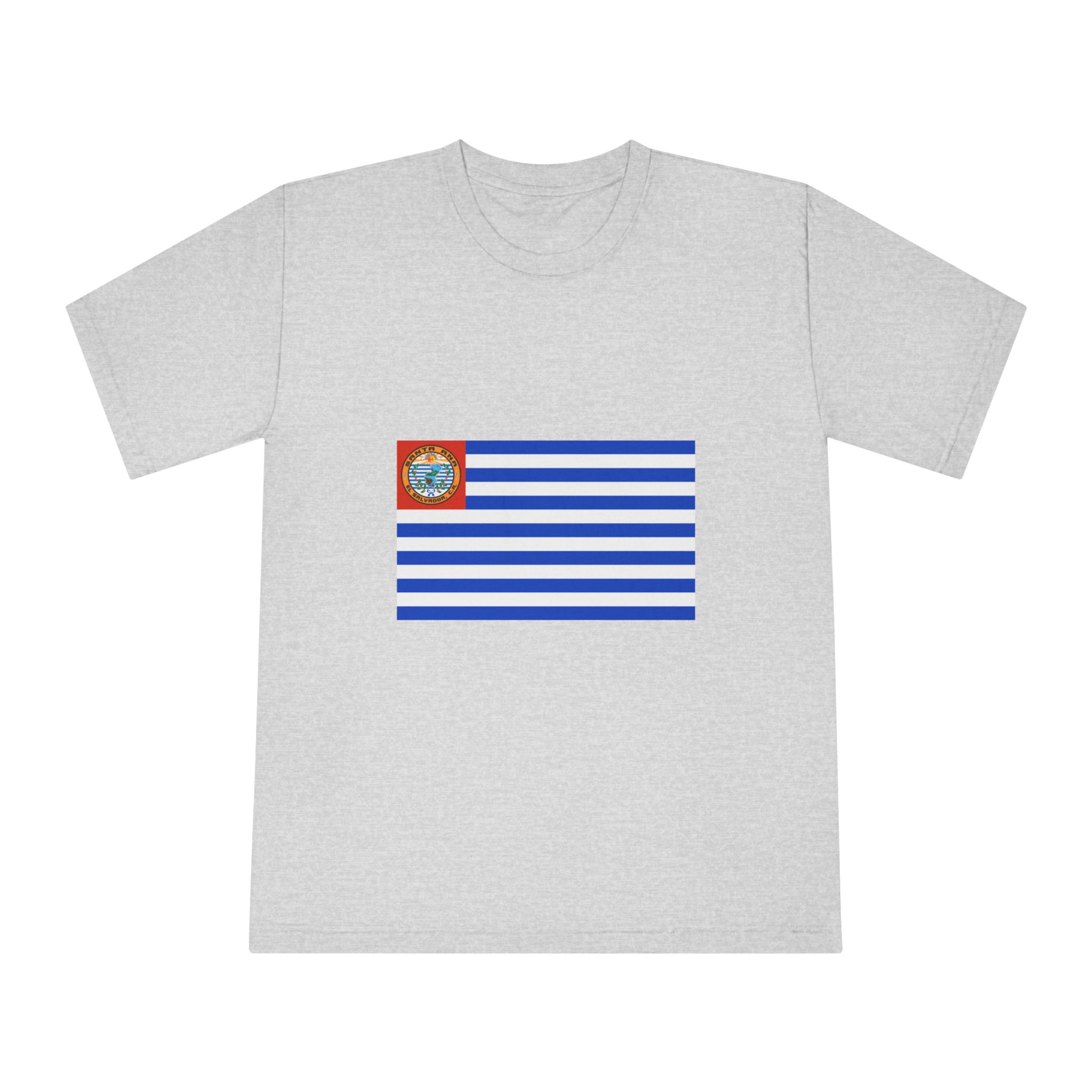 Bandera de Santa Ana, El Salvador Unisex Classic Crewneck T Shirt - Image 13