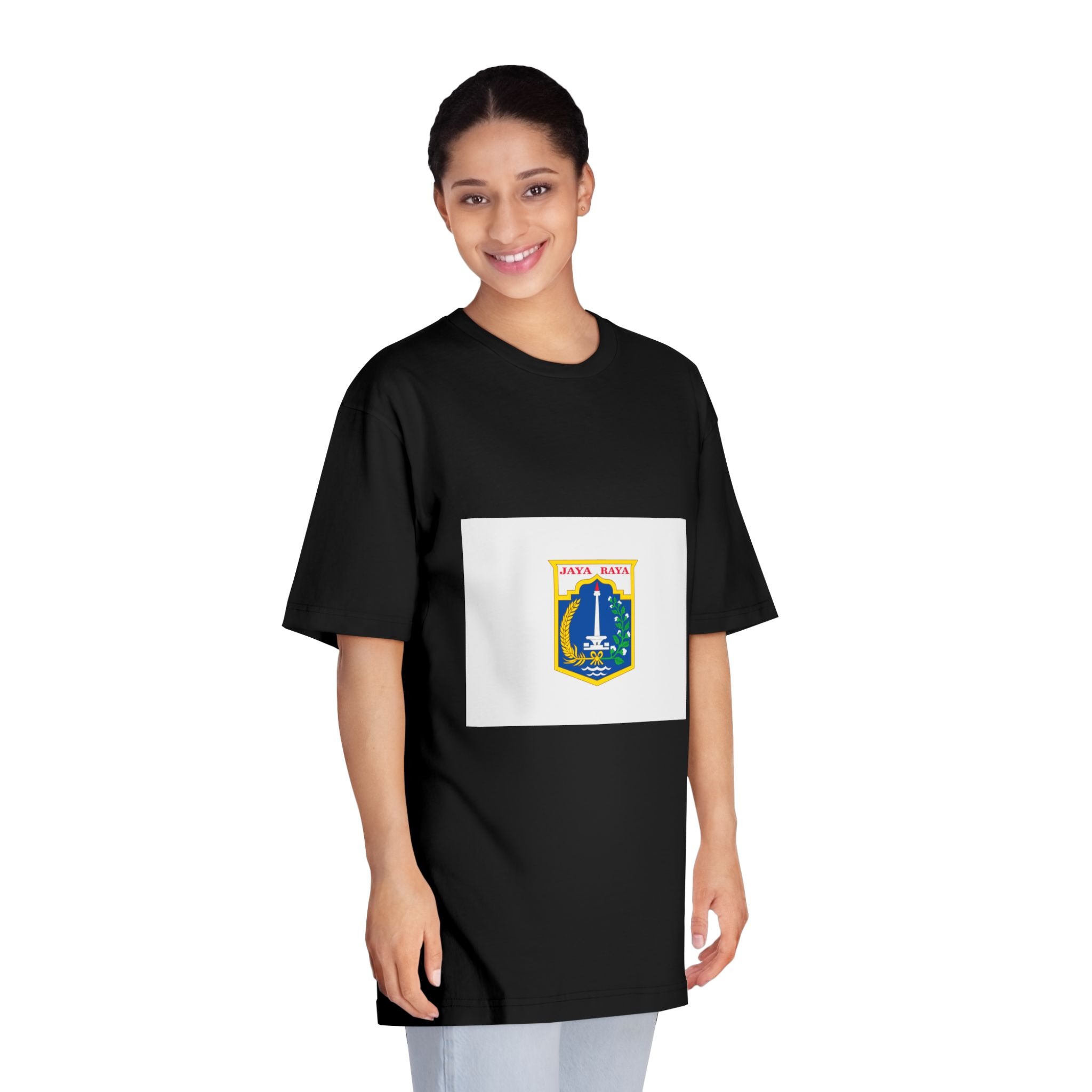Flag of Jakarta (vectorised) Unisex Classic Crewneck T Shirt - Image 7