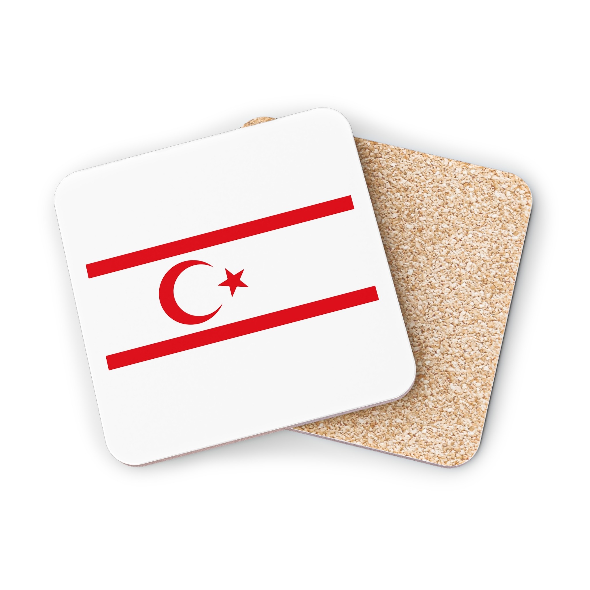 North Cyprus Flag Coasters - Image 6