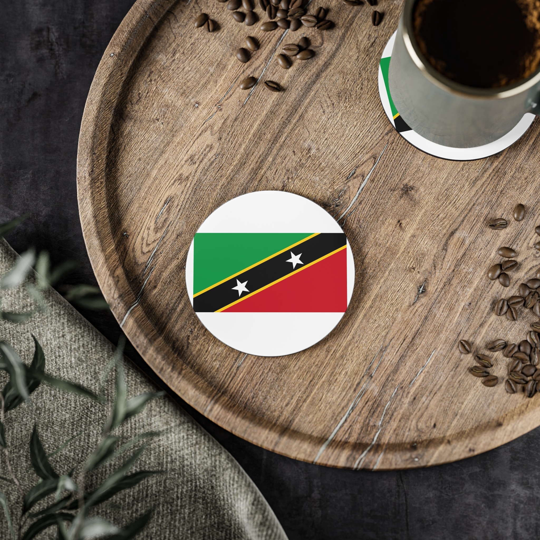 Saint Kitts Flag Coasters - Image 2