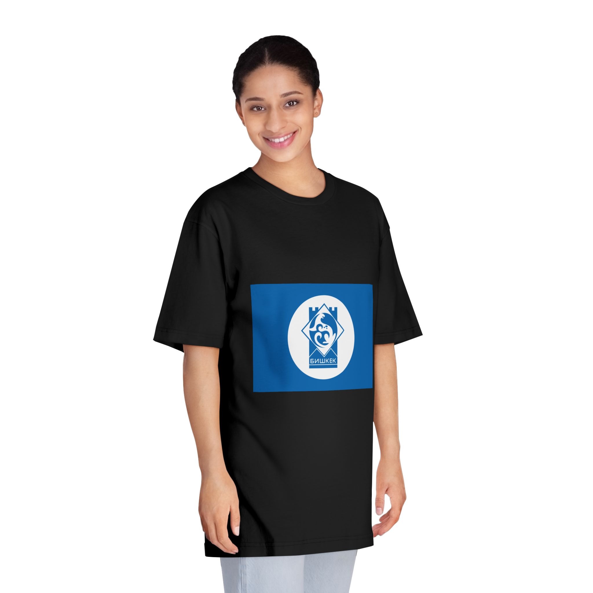 Flag of Bishkek Unisex Classic Crewneck T Shirt - Image 7