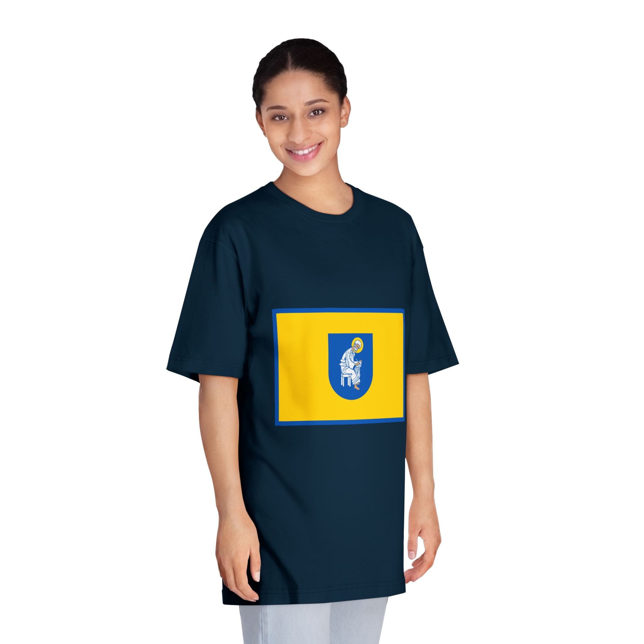 Flag of Pechersk District In Kyiv Unisex Classic Crewneck T Shirt - Image 19