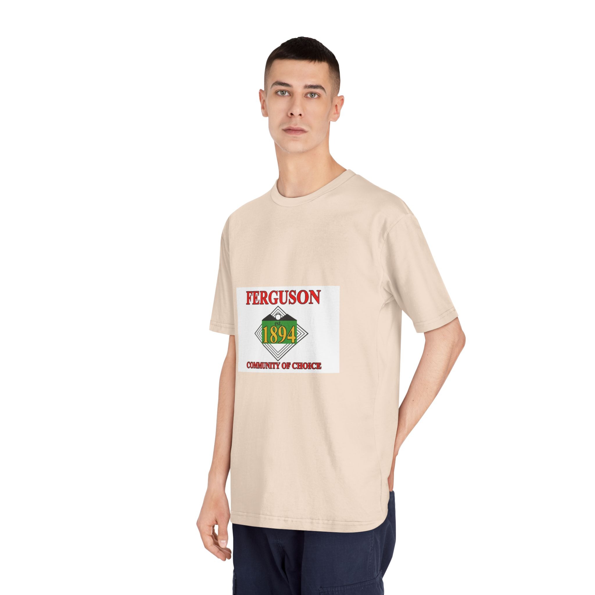 Flag of Ferguson, Missouri Unisex Classic Crewneck T Shirt - Image 12