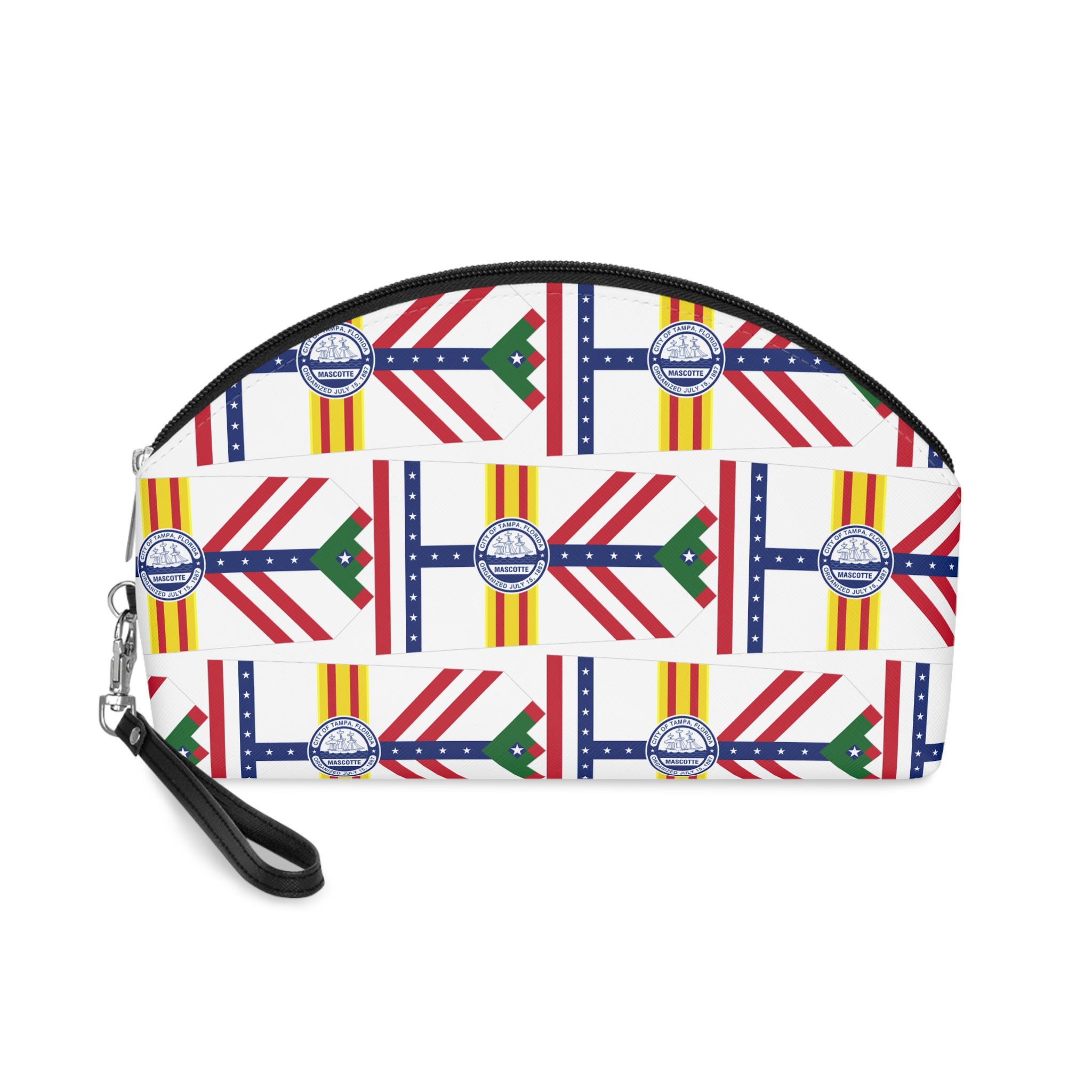 Flag of Tampa, Florida Makeup Bag