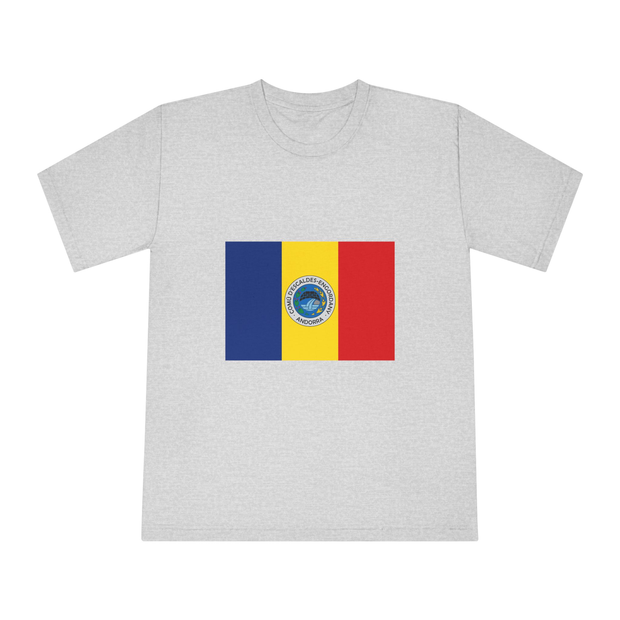 Bandera de Escaldes Engordany Unisex Classic Crewneck T Shirt - Image 13