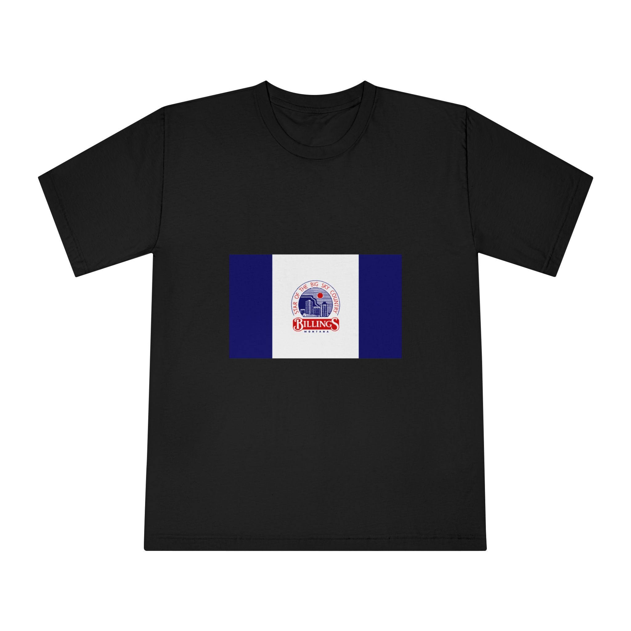 Flag of Billings, Montana Unisex Classic Crewneck T Shirt - Image 5
