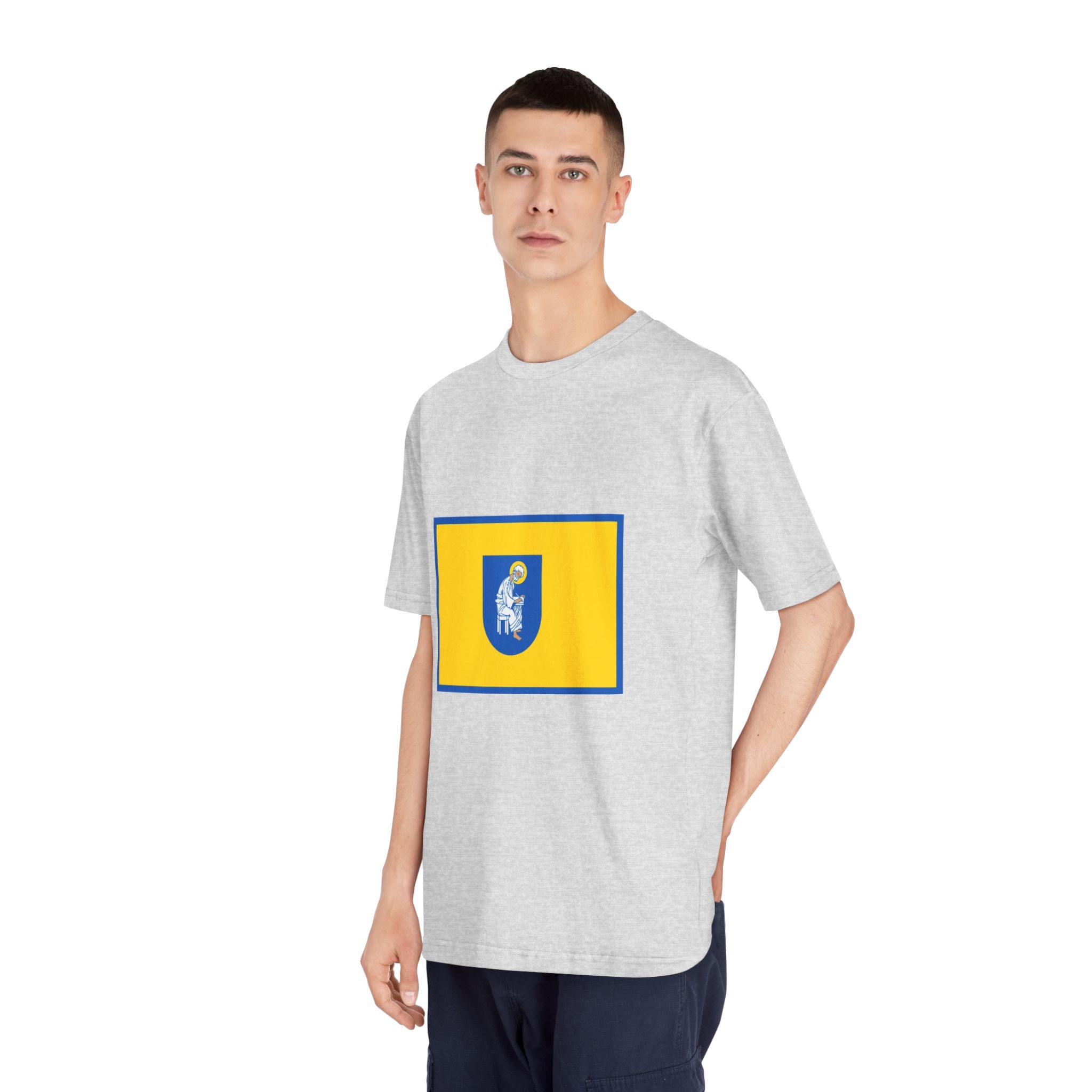 Flag of Pechersk District In Kyiv Unisex Classic Crewneck T Shirt - Image 16