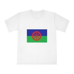 Eightspoked Wheel Flag Hungarian Romanies Ethnic Banner Romani Heritage Hungarian Unisex Classic Crewneck T Shirt