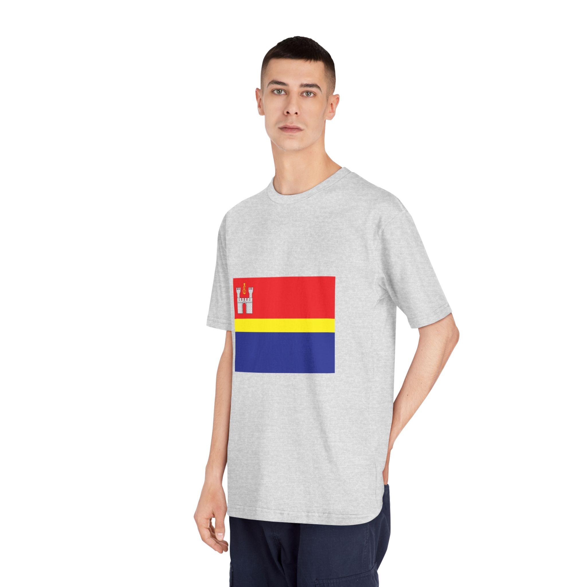 Flag of Kaliningrad Oblast Unisex Classic Crewneck T Shirt - Image 16